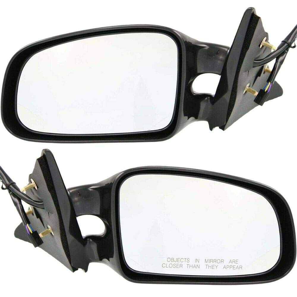 Aveland Power-Adjustable Driver & Passenger Side View Mirror Replacement Set - Left & Right Side Mirror Assembly (2-Piece) - Paintable for Custom Fit - Perfect for Honda, Toyota, Ford, Chevy - Ideal for Daily Commuting, Highway Driving & Parking Assistance