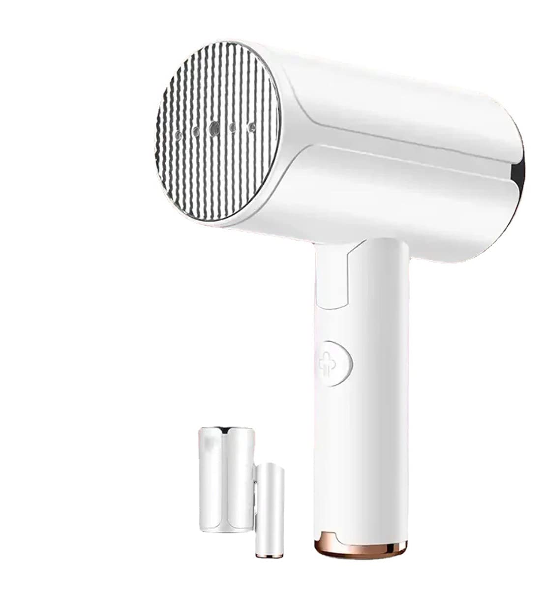 Portable 800W Foldable Travel Handheld Steamer and Iron - 2-in-1 Fabric Wrinkle Remover with Stainless Steel Plate - White | Perfect for Travel, Business Trips, and Home Garment Care