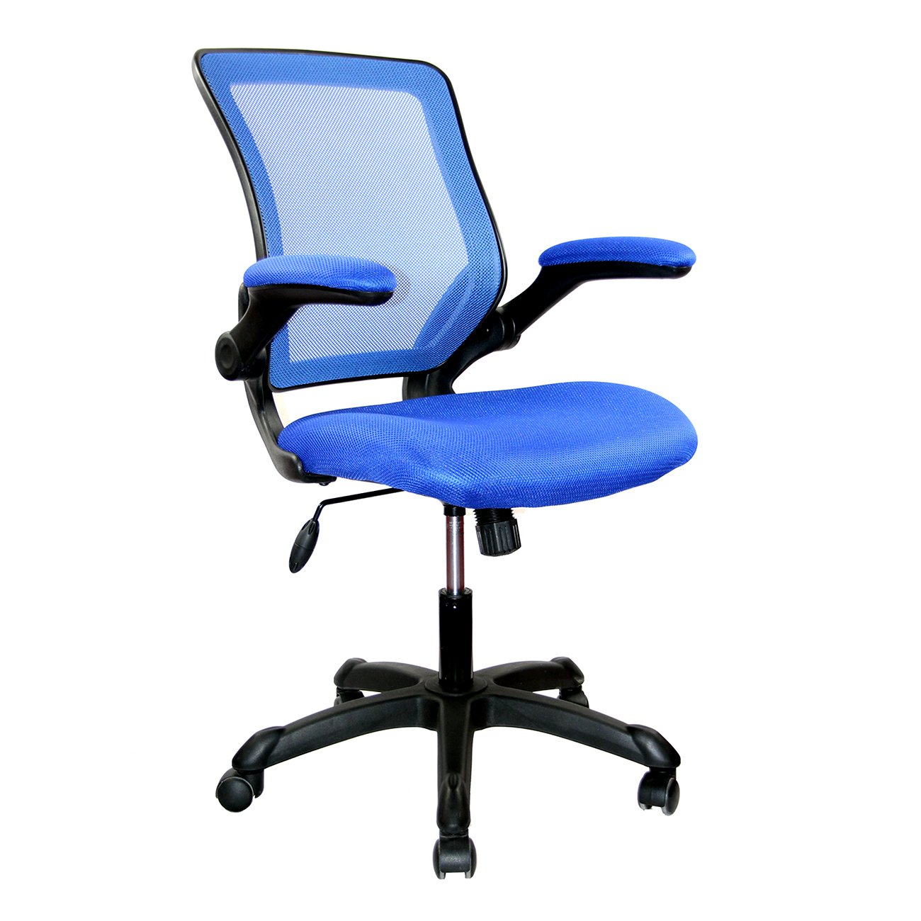 Ergonomic High Back Office Chair - Adjustable Mesh Desk Chair with Lumbar Support & Armrests, Rolling Computer Task Chair for Home & Office Workspace (Blue) - Perfect for Long Hours Sitting, Gaming & Remote Work
