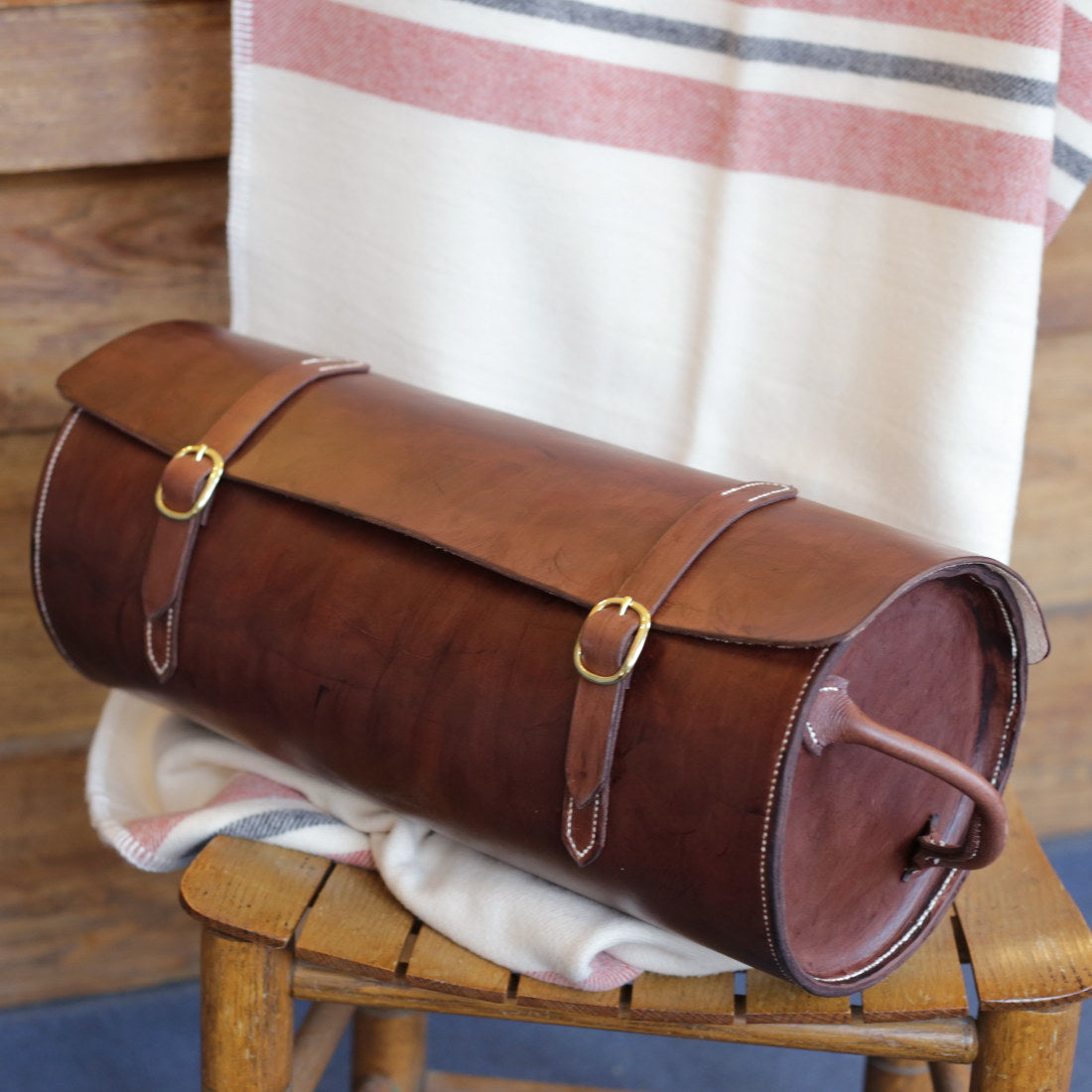 Genuine Leather Travel Portmanteau - Vintage Style Duffel Bag for Men & Women - Perfect for Business Trips, Weekend Getaways & Gym Use