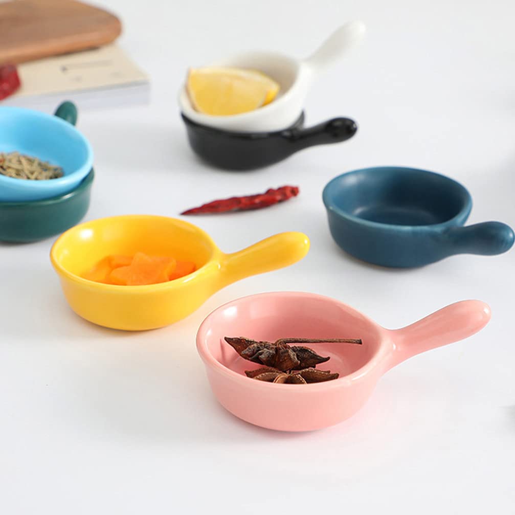 HEMOTON 5-Piece Mustard Dishes Set - Creative Snack & Dessert Plates for Condiments, Sauces, Dips | Perfect for Party Serving, BBQ, Picnics & Home Dining