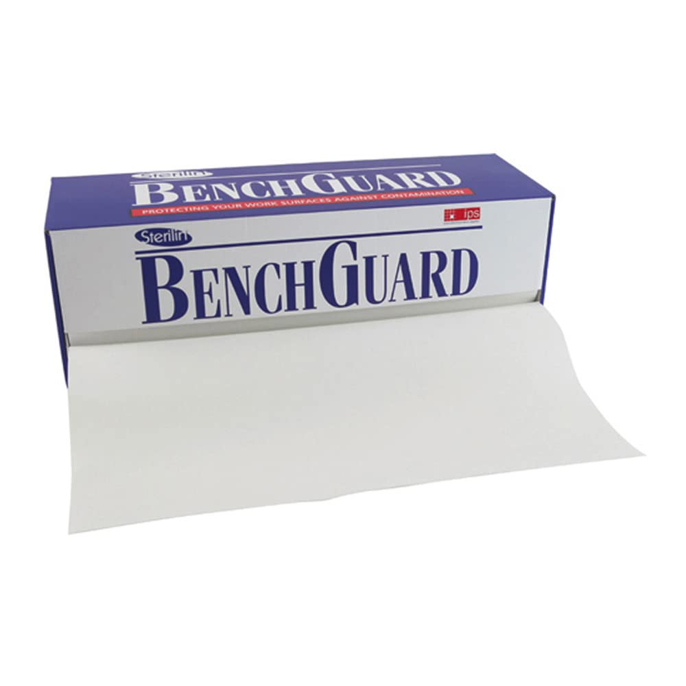 **504314-0002 Benchguard Lab Bench Top Protector Roll Dispenser – Extra Absorbent, 50m Length x 49cm Width – Ideal for Laboratories, Workshops & DIY Projects**