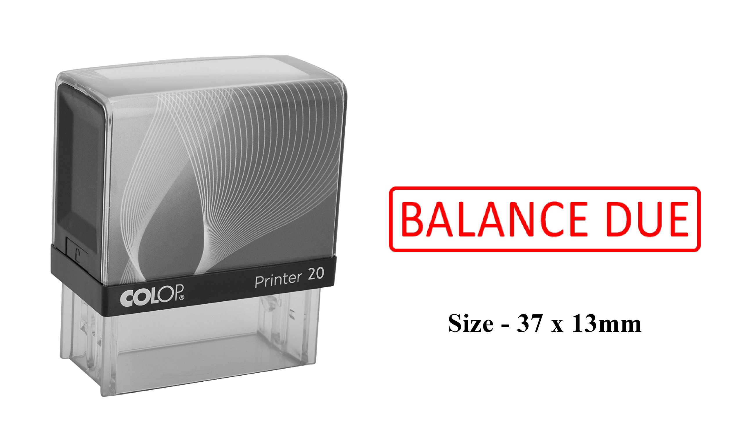 Colop Self-Inking Stamp - Clear Office Balance Due Stamp for Documents