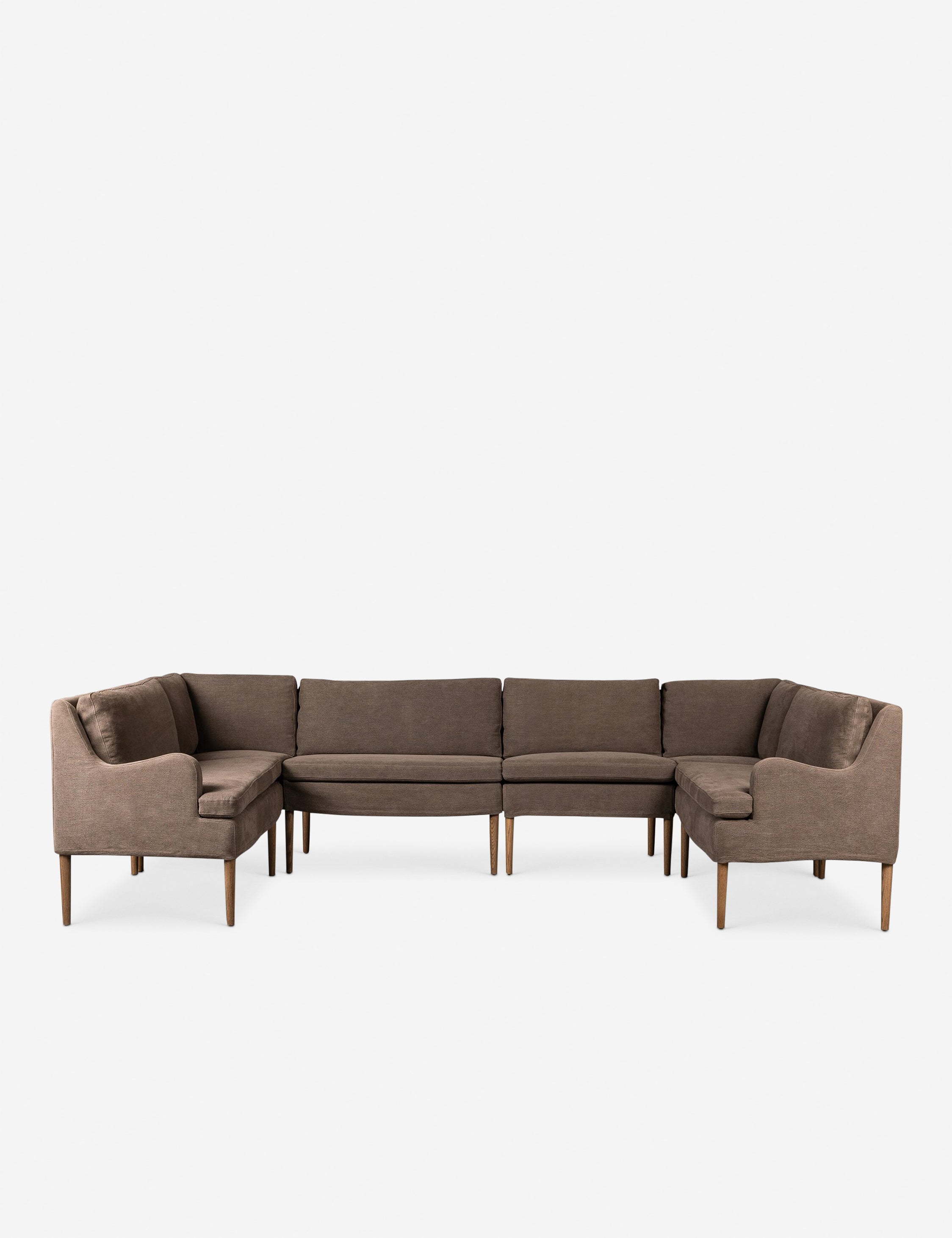 Aurelia U-Shaped Dining Banquette by Amber Lewis x Four Hands - Modern Upholstered Bench for Kitchen, Dining Room & Breakfast Nook - Perfect for Family Gatherings & Entertaining Guests