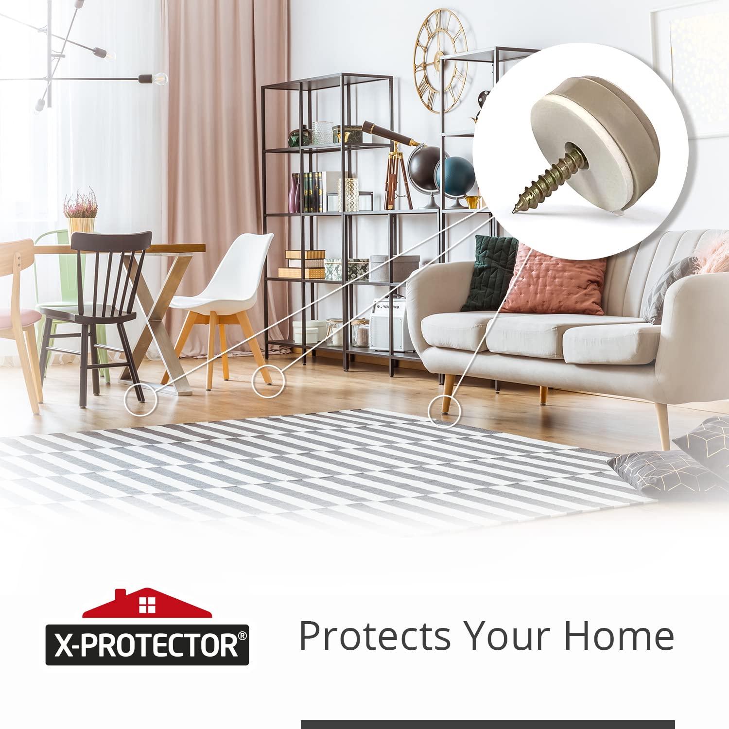 X-PROTECTOR Chair Glides - 8 Pack 1