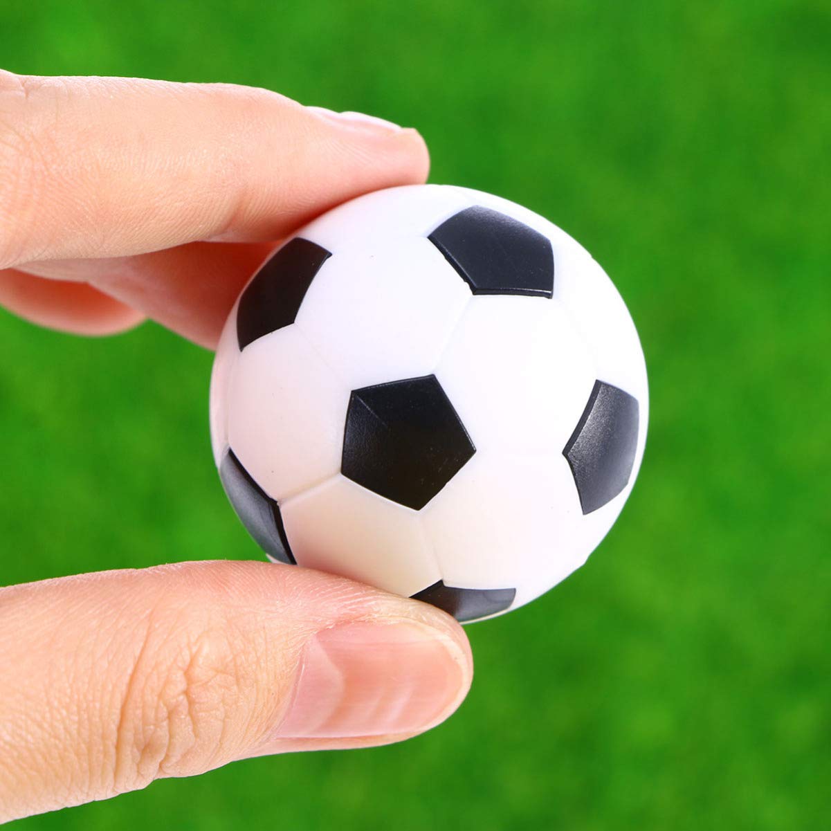 SEWACC 6PCS 32mm Foosball Balls - Mini Black and White Table Soccer Balls Replacement for Tabletop Football Game - Perfect for Home, Office, and Game Room Entertainment
