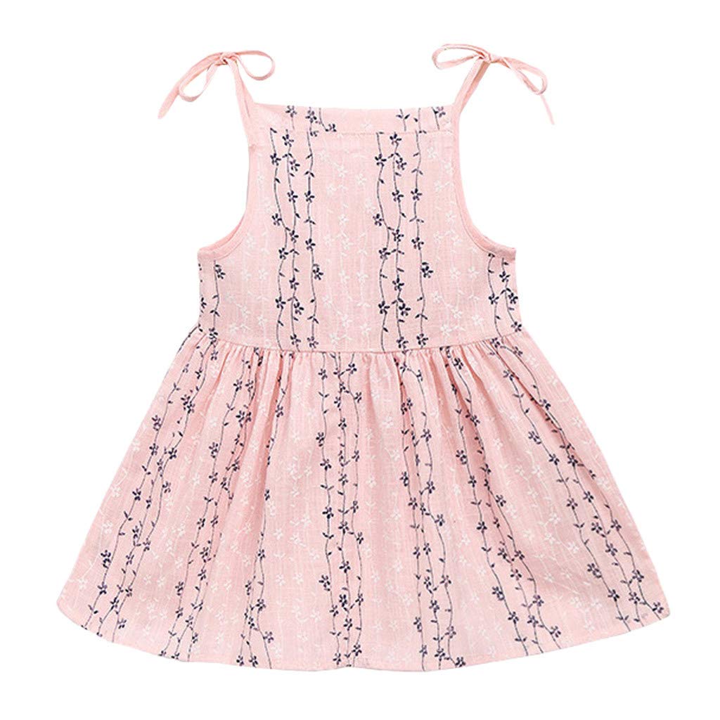 Krogubis Girls Summer Dresses - Sleeveless Toddler Baby Dresses with Skirt | Perfect for Beach, Party & Casual Outfits
