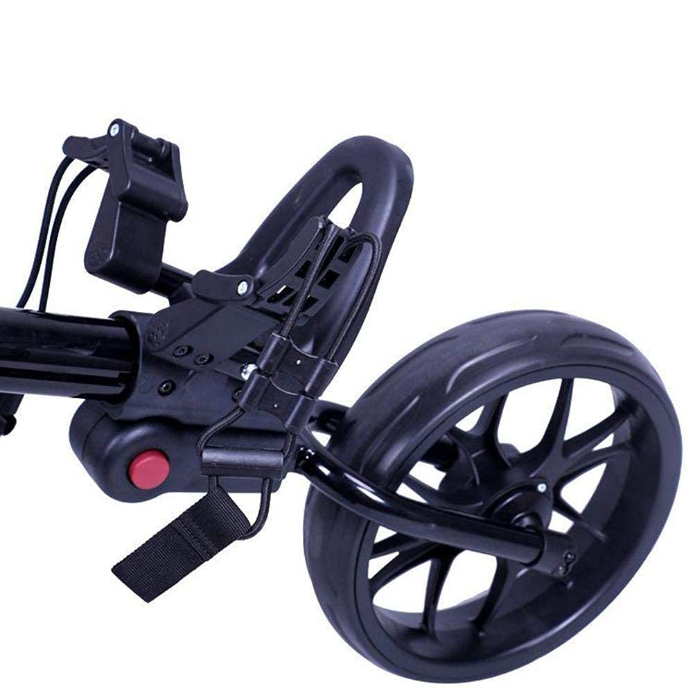 Premium Folding Golf Push Cart with Seat - Lightweight, Easy Storage Golf Trolley Holder with Waterproof Scoreboard & Luggage Carrier - Perfect for Golf Courses, Tournaments & Travel