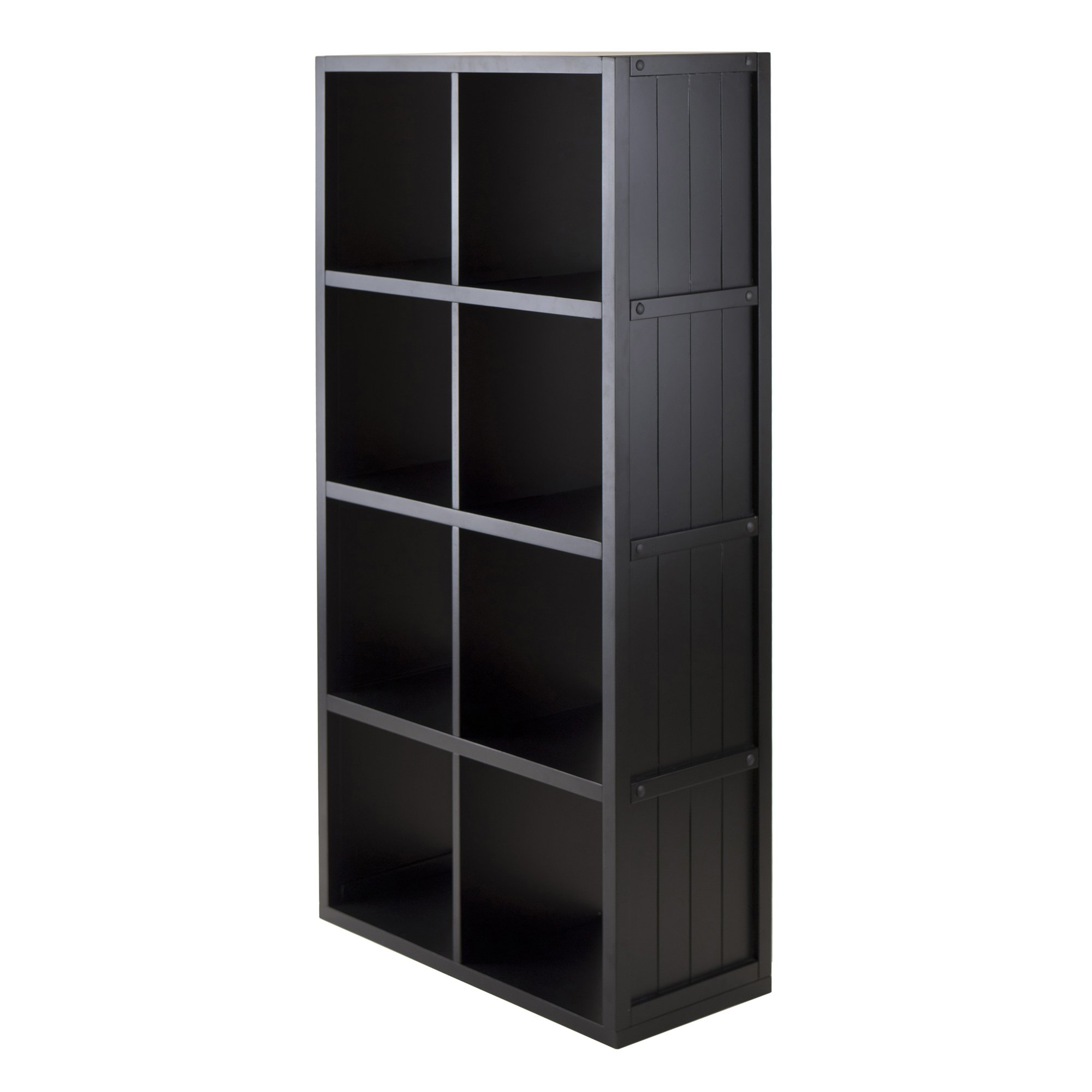 Winsome Timothy Small Black Shelving Unit - Stylish and Compact Storage Solution for Home, Office, or Dorm Room Organization