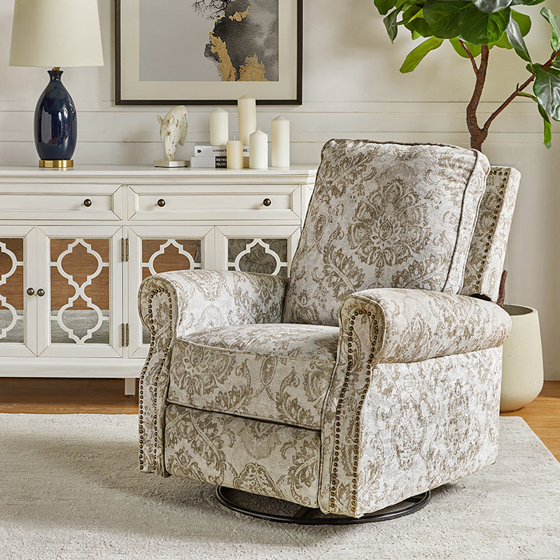 Comfortable Nikola Swivel Glider Recliner Chair - 360° Rotation & Smooth Gliding Motion - Perfect for Living Room, Nursery, or Home Theater Relaxation