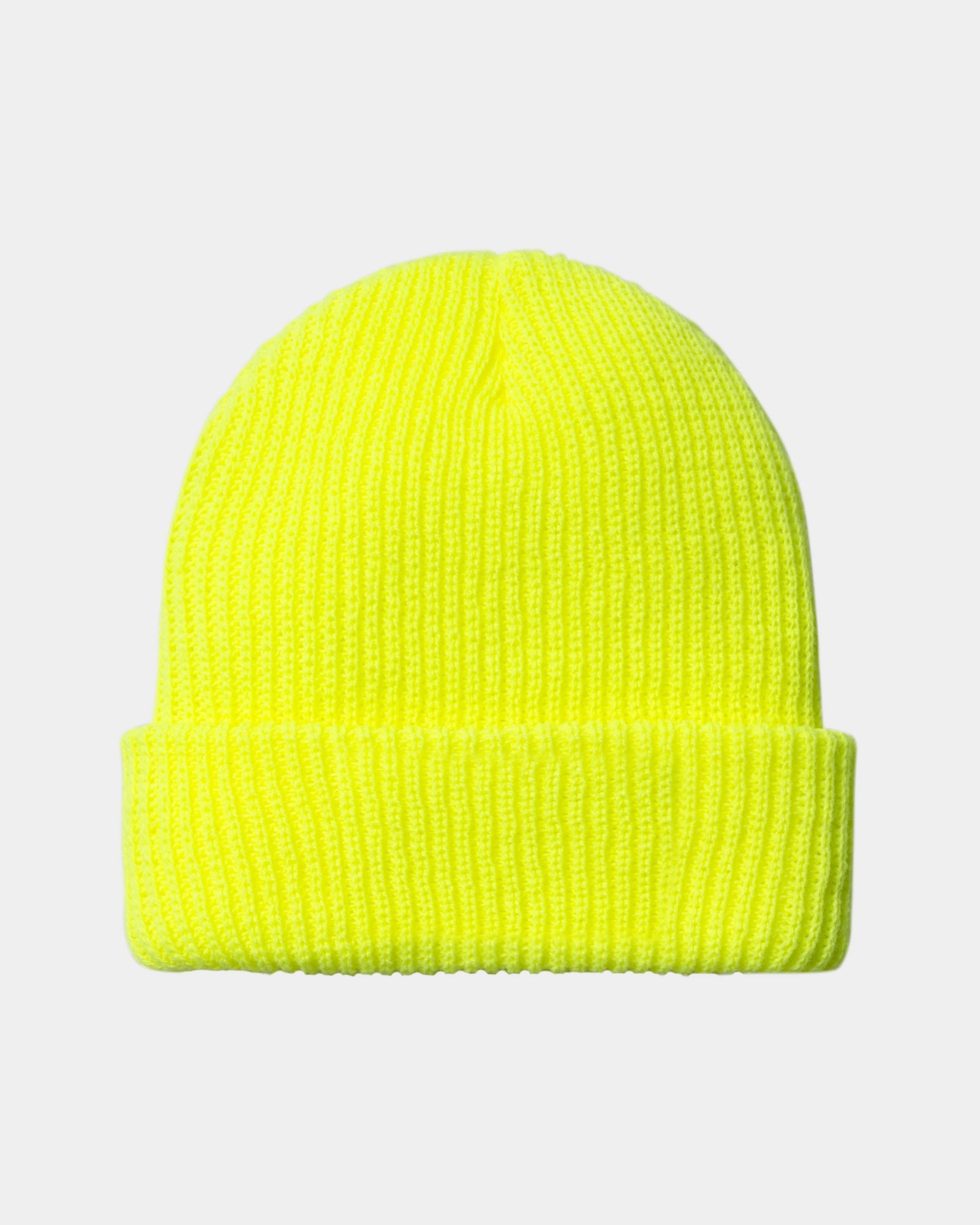 Industry Beanie - Lumo Yellow & Black Unisex Winter Hat for Men & Women | Warm Knit Skull Cap for Outdoor Activities, Sports & Casual Wear