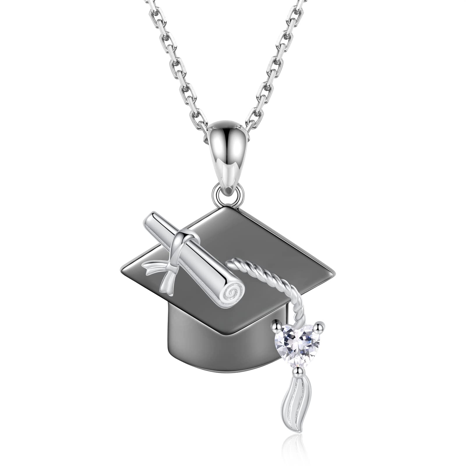 2024 Graduation Gifts for Women - 925 Sterling Silver Inspirational Necklace | Elegant College Graduate Jewelry for Her | Perfect for Commencement Ceremonies & Career Milestones
