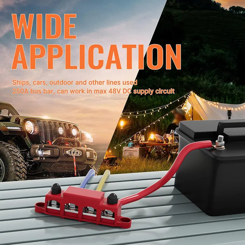 12V to 24V Battery Converter with M8 Stud Terminals - Heavy Duty DC Voltage Transformer for Trucks, RVs & Marine Applications - Power Your Off-Grid Adventures