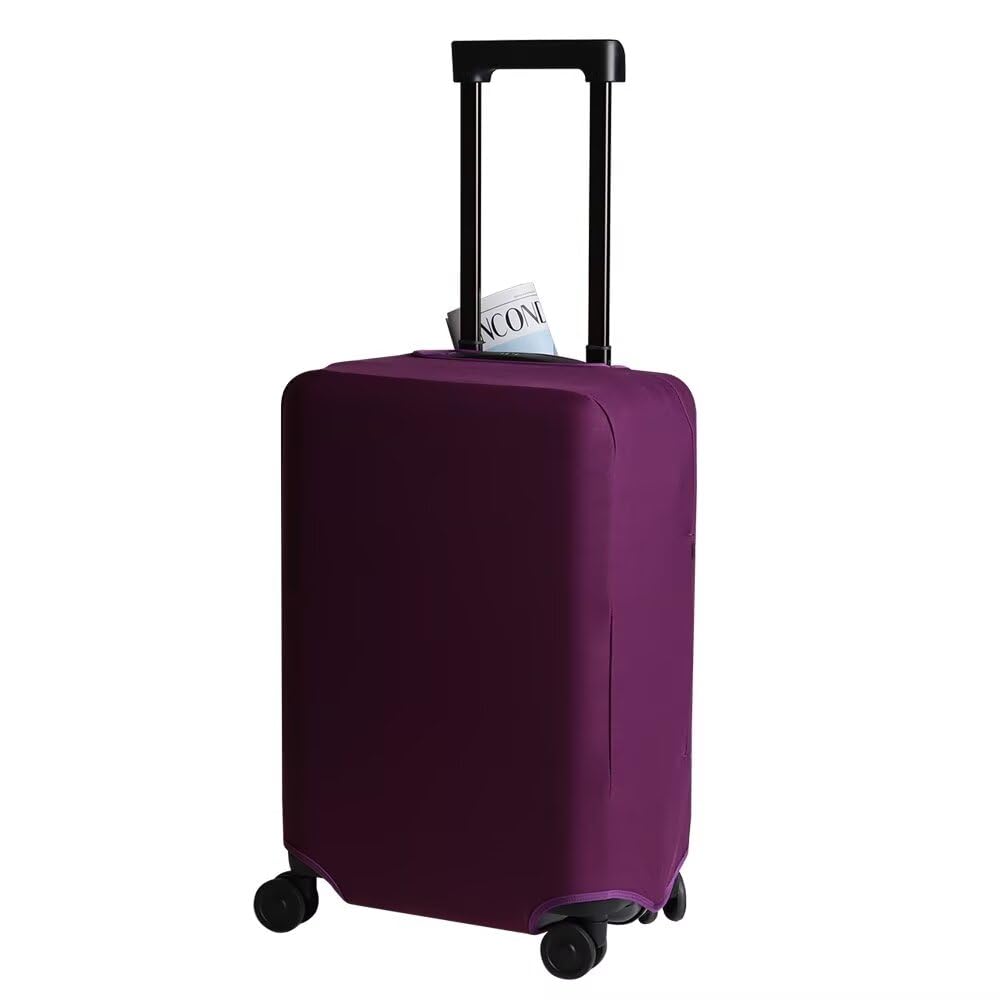 Durable Purple Luggage Cover for 20-inch Suitcases (Fits 19-20 inch) - Waterproof Travel Bag Protector with Large Storage Pocket | Perfect for Airplane, Train & Business Trips