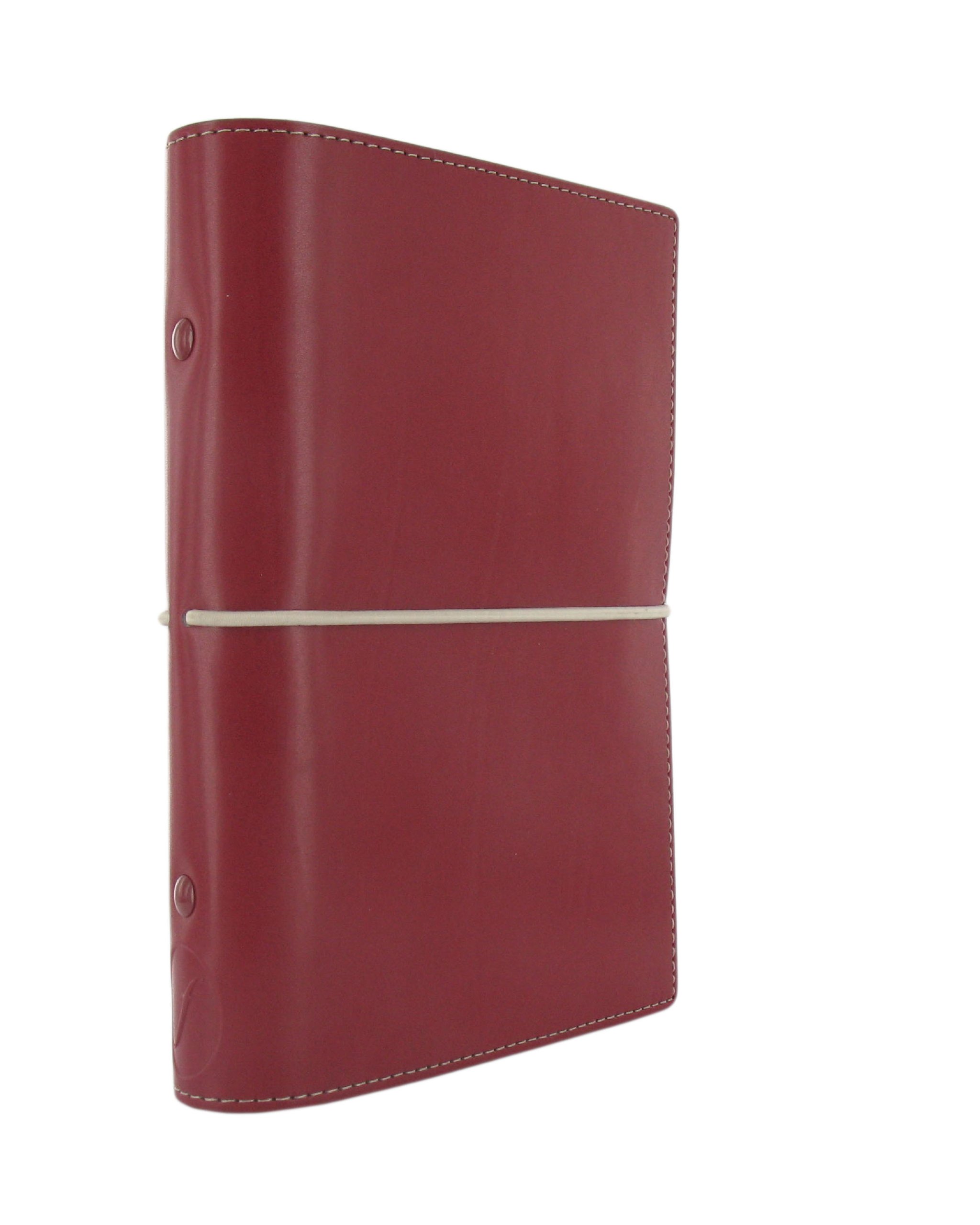 Filofax Personal Domino Red Leather Planner Organizer - Perfect for Work, School & Daily Productivity | A5 Size Refillable Notebook Diary
