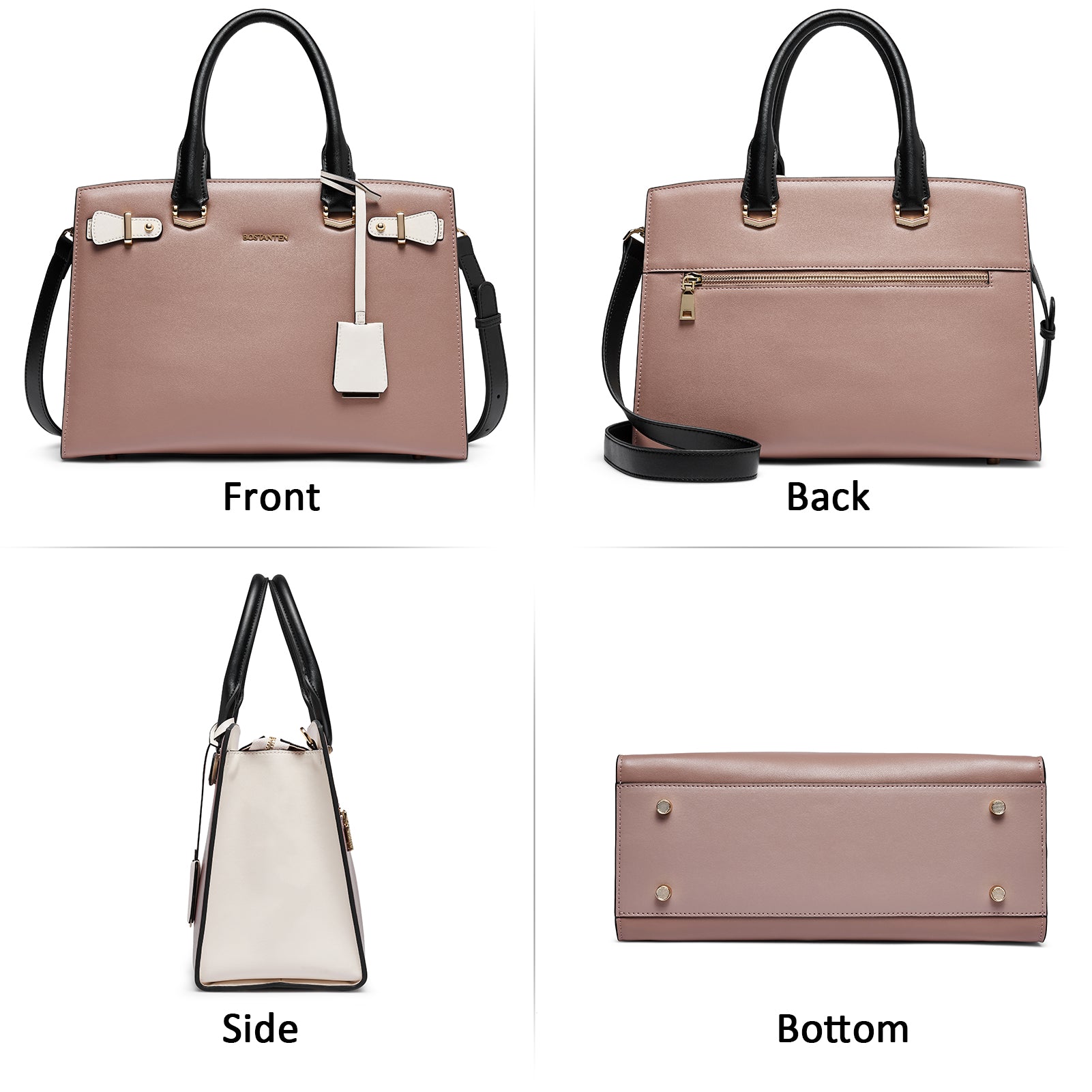 Genuine Leather Crossbody Satchel Bag for Women - 13 Inch Stylish Shoulder Purse for Work, Travel & Everyday Use