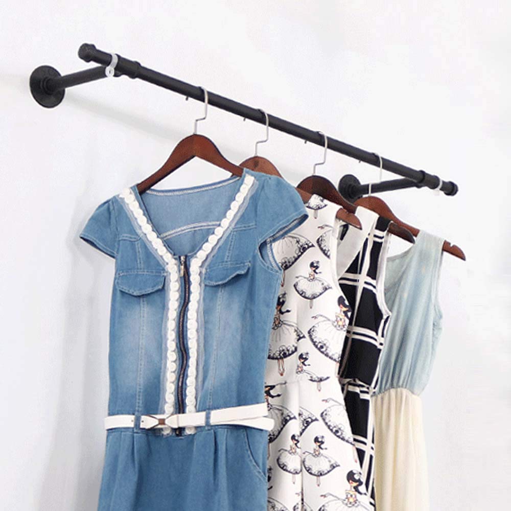 Punch-Free Clothes Rods - Adjustable Wall-Mounted Hanging Rack for Indoor Bathroom & Closet Organization | Space-Saving Detachable Clothes Hanger for Towels, Robes & Coats