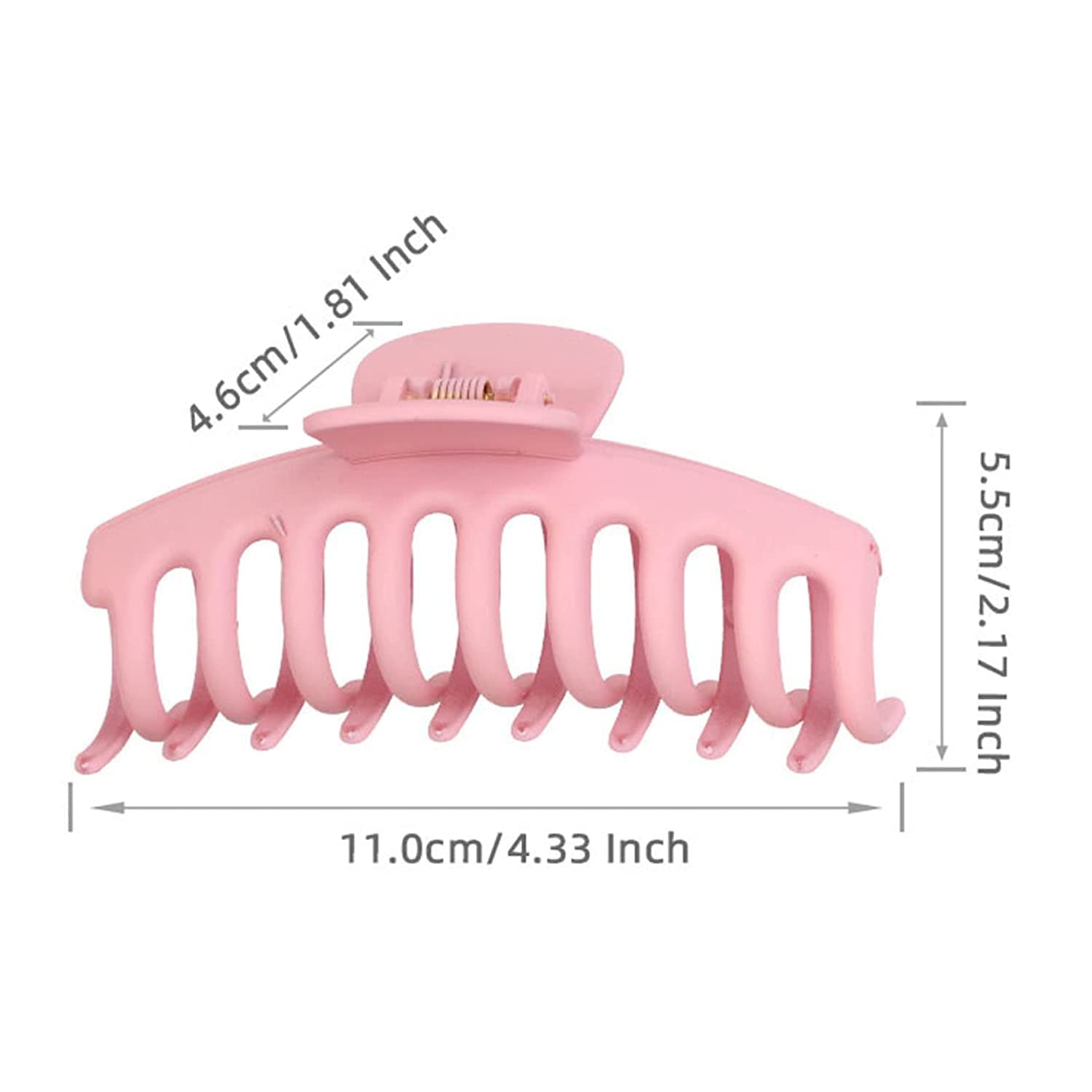 EPARTY 4-Pack Large Hair Claw Clips for Women - Strong Hold Matte Hair Clips for Thin, Thick & Curly Hair - Perfect for Updos, Ponytails & Everyday Hairstyles