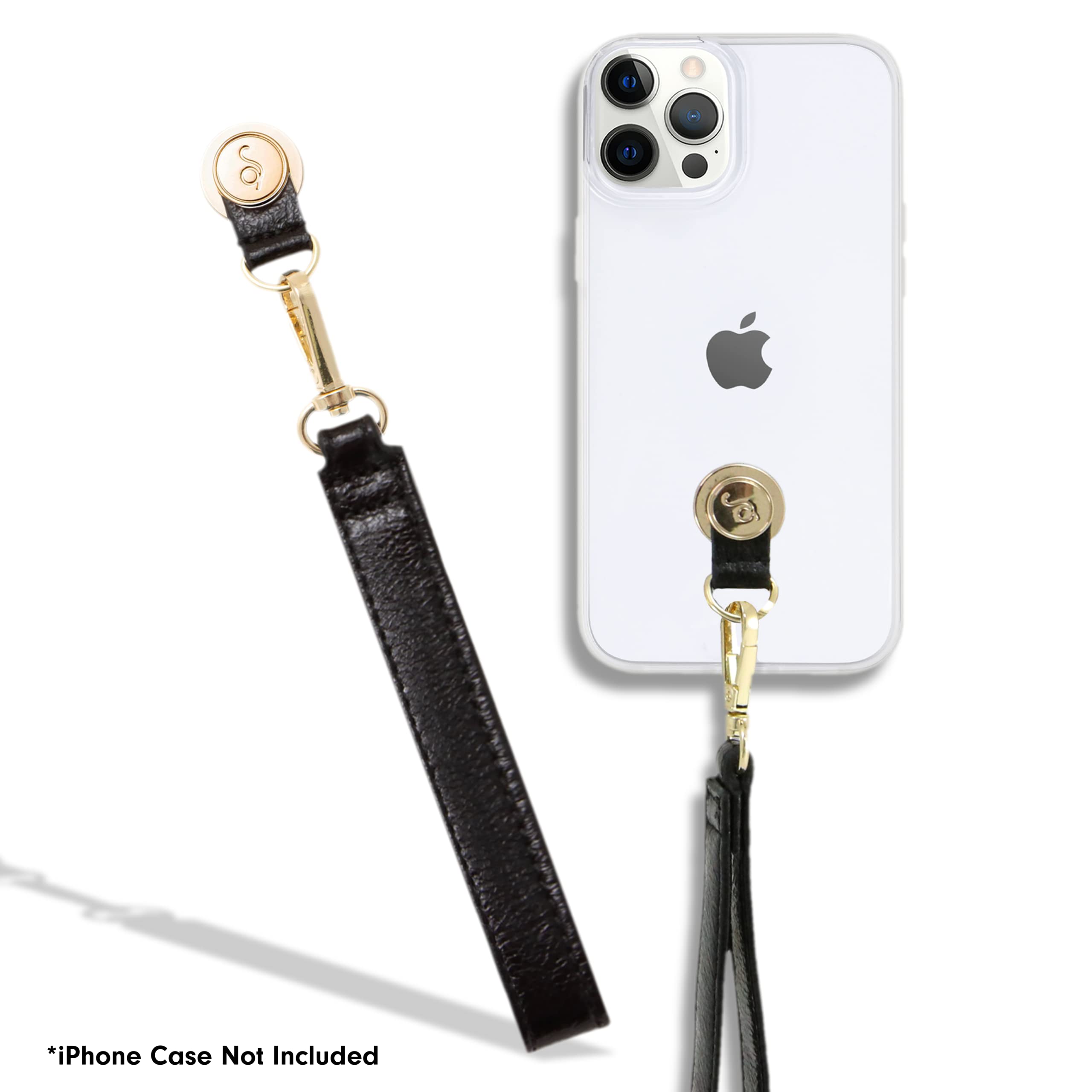 Sonix Vegan Leather Phone Wrist Strap with Adhesive - Secure & Stylish Phone Holder for Running, Shopping, and Hands-Free Convenience