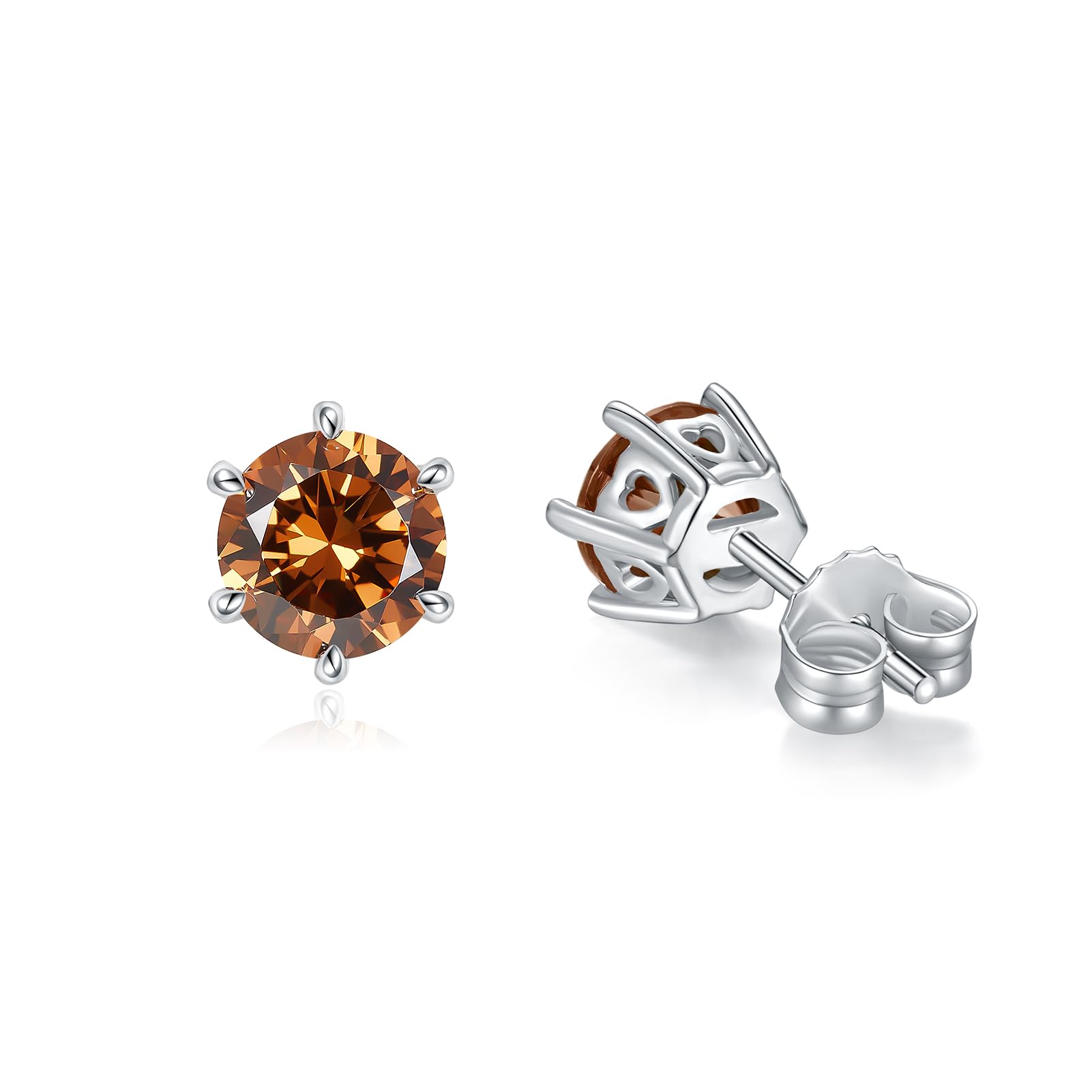 925 Sterling Silver Cubic Zirconia Stud Earrings for Women - Hypoallergenic Elegant Jewelry Gift for Birthday, Anniversary & Everyday Wear