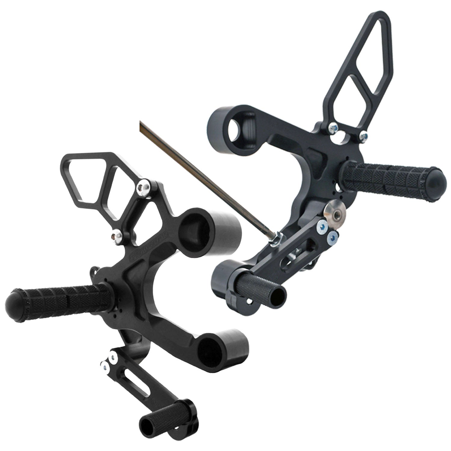 Yamaha FZ09 FJ09 XSR900 Rearset Footpegs - High Performance Adjustable Rear Sets for Enhanced Riding Comfort and Control - Perfect for Sport Bikes, Street Racing, and Long-Distance Touring