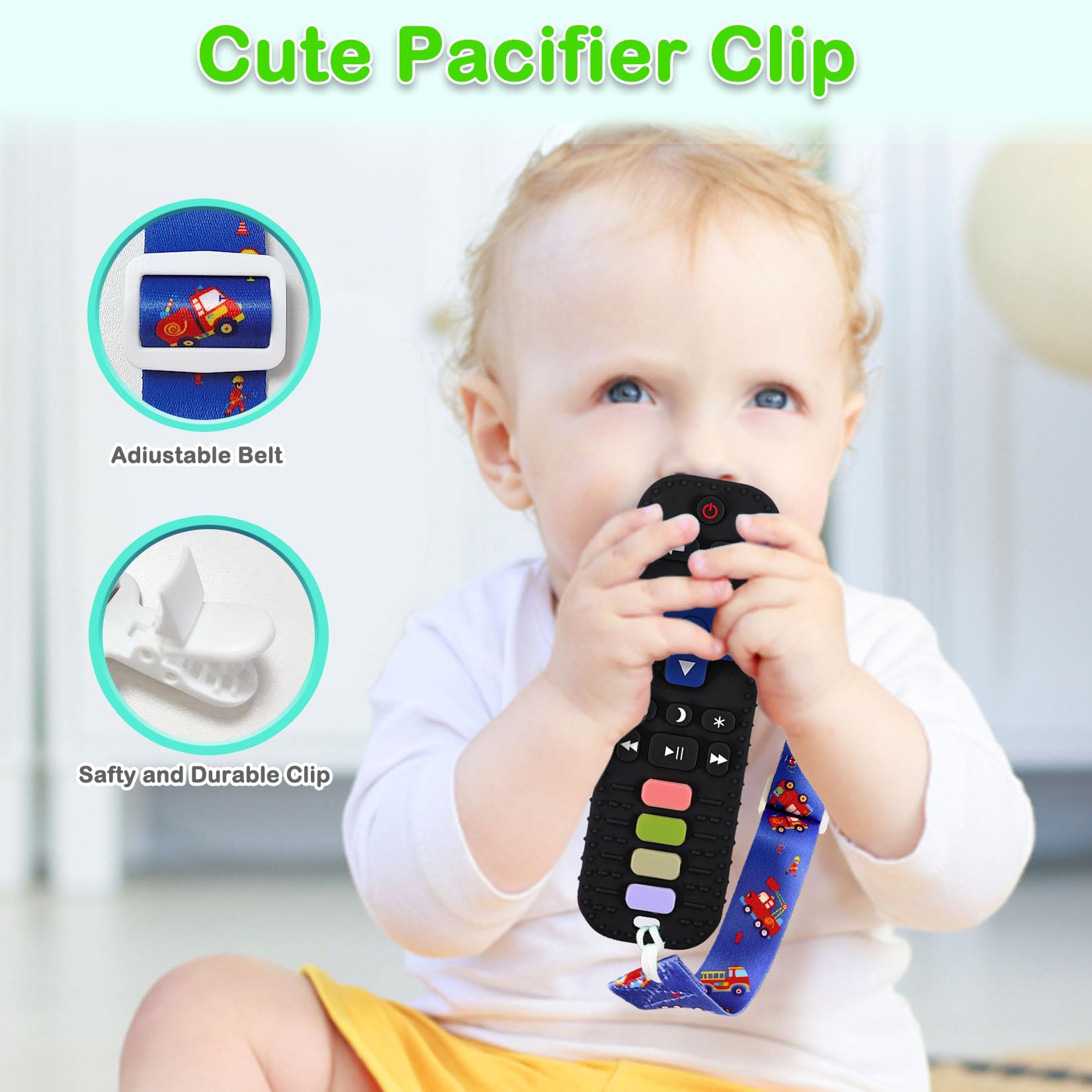Best Silicone Teething Toys for Babies 0-12 Months - Safe Baby Teether, Remote Control & Cell Phone Chew Toy, Sensory Teethers for Infants, Perfect for Home, Travel, and Daycare Use