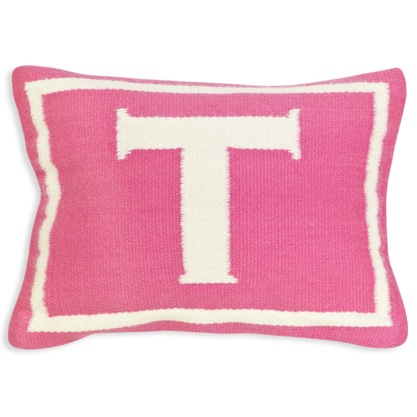 Jonathan Adler Monogrammed Letter Baby Pillow - Soft Pink Nursery Decor for Newborns & Infants | Perfect for Cribs, Nurseries, Baby Showers & Photo Props