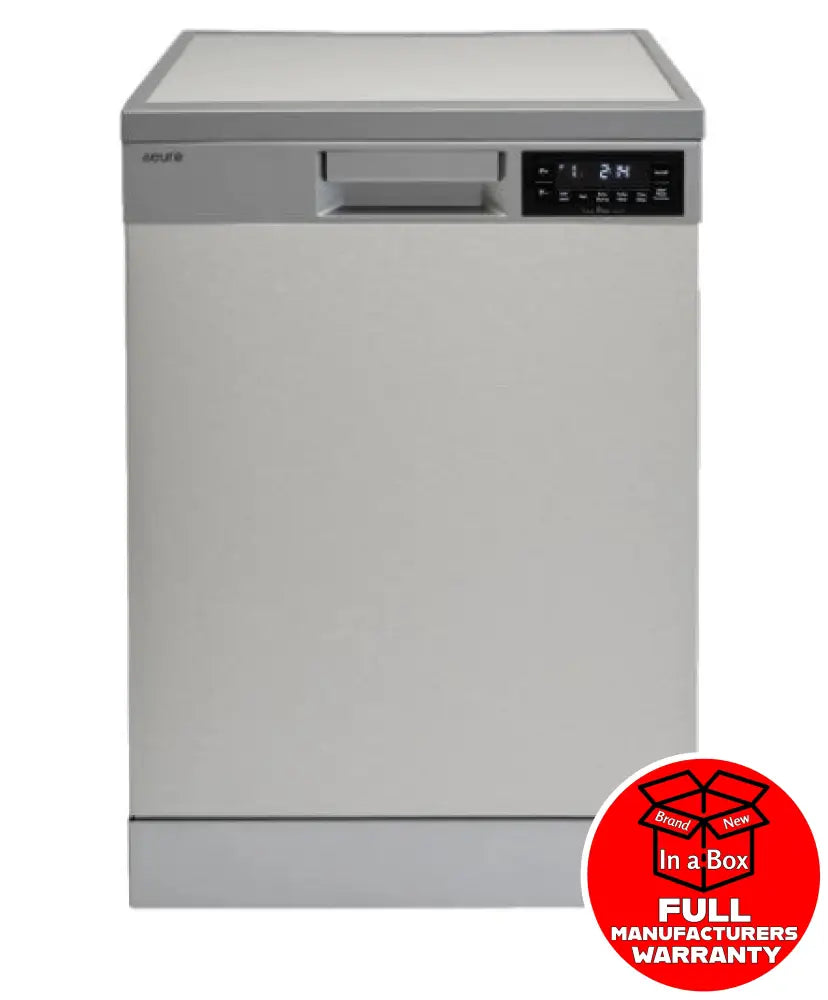 Euro EED614TX 60cm Stainless Steel Freestanding Dishwasher - 14 Place Settings for Large Families & Entertaining