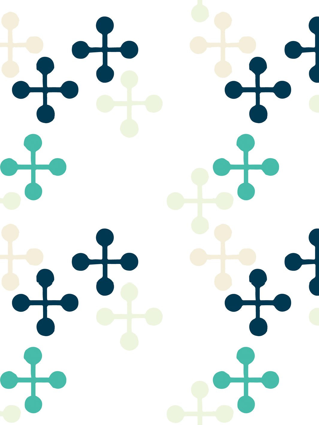 Fisher Price™ Jacks Large Wallpaper - Mint Green Nursery Decor for Baby Rooms & Kids Play Areas