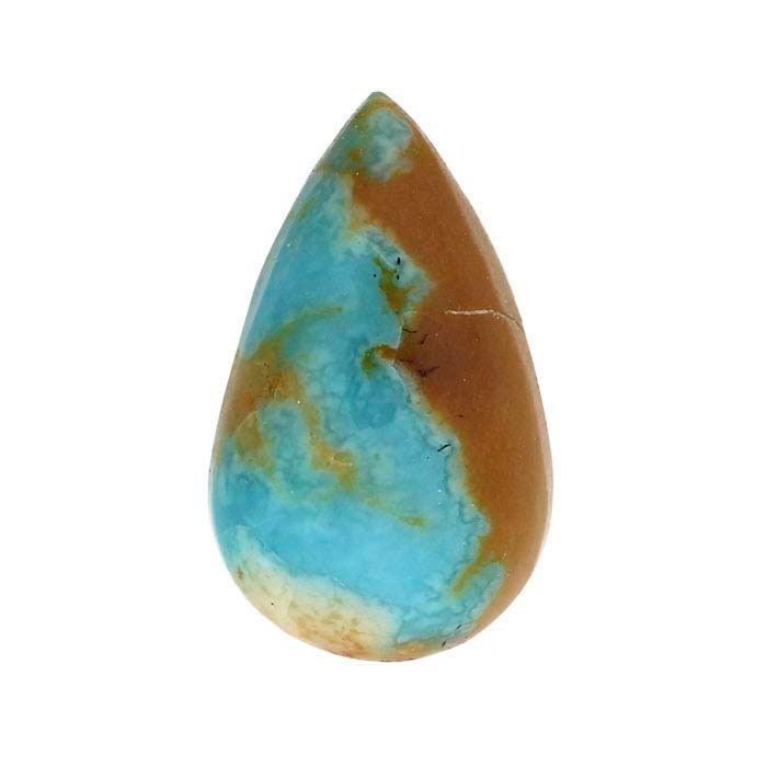 Natural Arkansas Mona Lisa Turquoise Cabochon (8x5mm to 10x8mm Pear Shape) - Handcrafted in USA | Jewelry Making, Wire Wrapping & Healing Crystal Collection