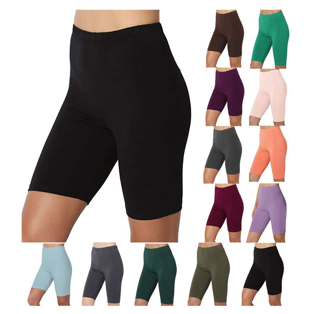 Melupa Women's High Waist Yoga Shorts - Tummy Control Workout Shorts for Running, Cycling & Exercise - Breathable Compression Leggings for Gym, Fitness & Active Lifestyle