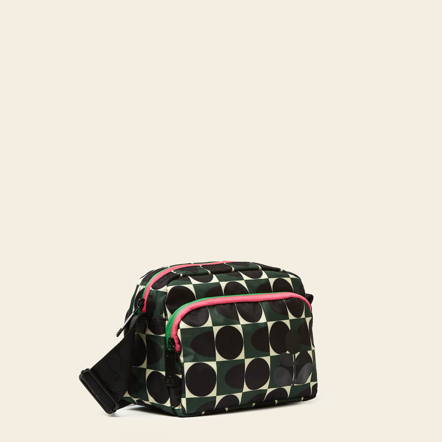 Angle Camera Bag - Waterproof DSLR Shoulder Bag for Travel & Hiking - Spot Square Forest Design for Outdoor Photography