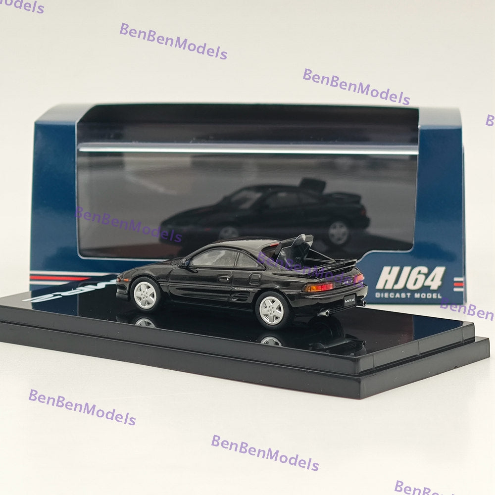 1/64 Scale Hobby Japan Toyota MR2 (SW20) GT S 1991 Diecast Model Car - Black HJ642045BK | Collectible Miniature Vehicle for Display, Gifts & Car Enthusiasts