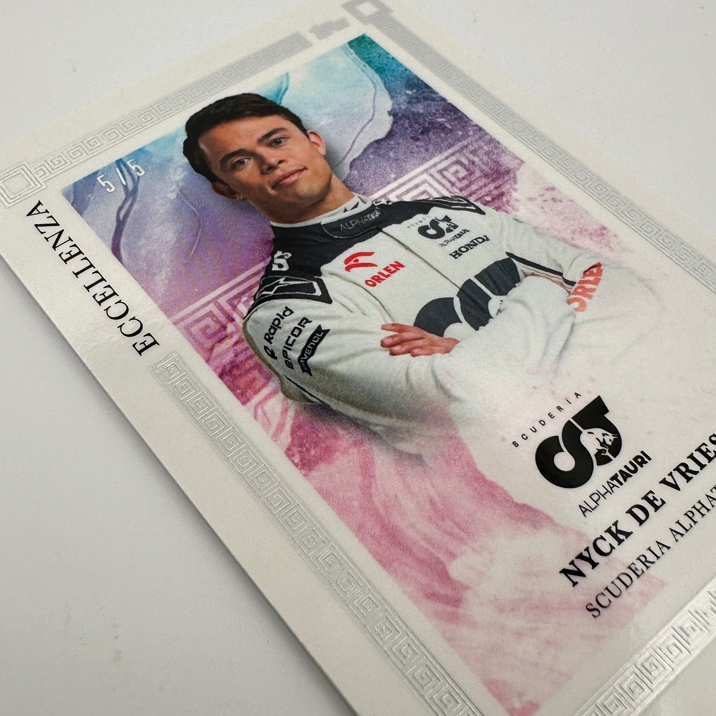 Rainbow Nyck de Vries 2023 Eccellenza - Premium Collectible Racing Driver Card - Perfect for F1 Fans, Sports Memorabilia Collectors & Gift Giving