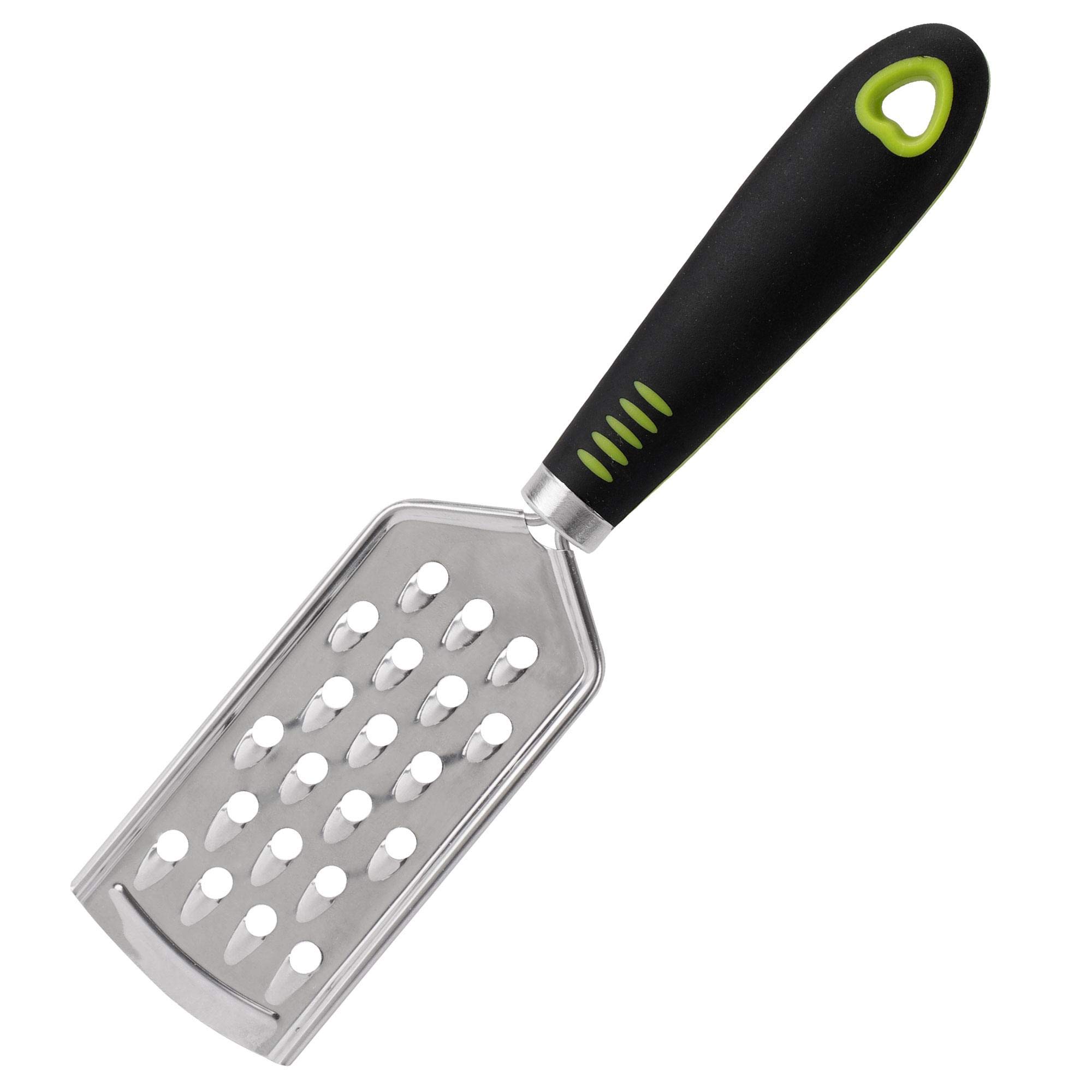 Premium Stainless Steel Cheese Grater with Ergonomic Handle - Handheld Kitchen Tool for Parmesan, Vegetables & Potatoes - Perfect for Cooking, Baking & Meal Prep