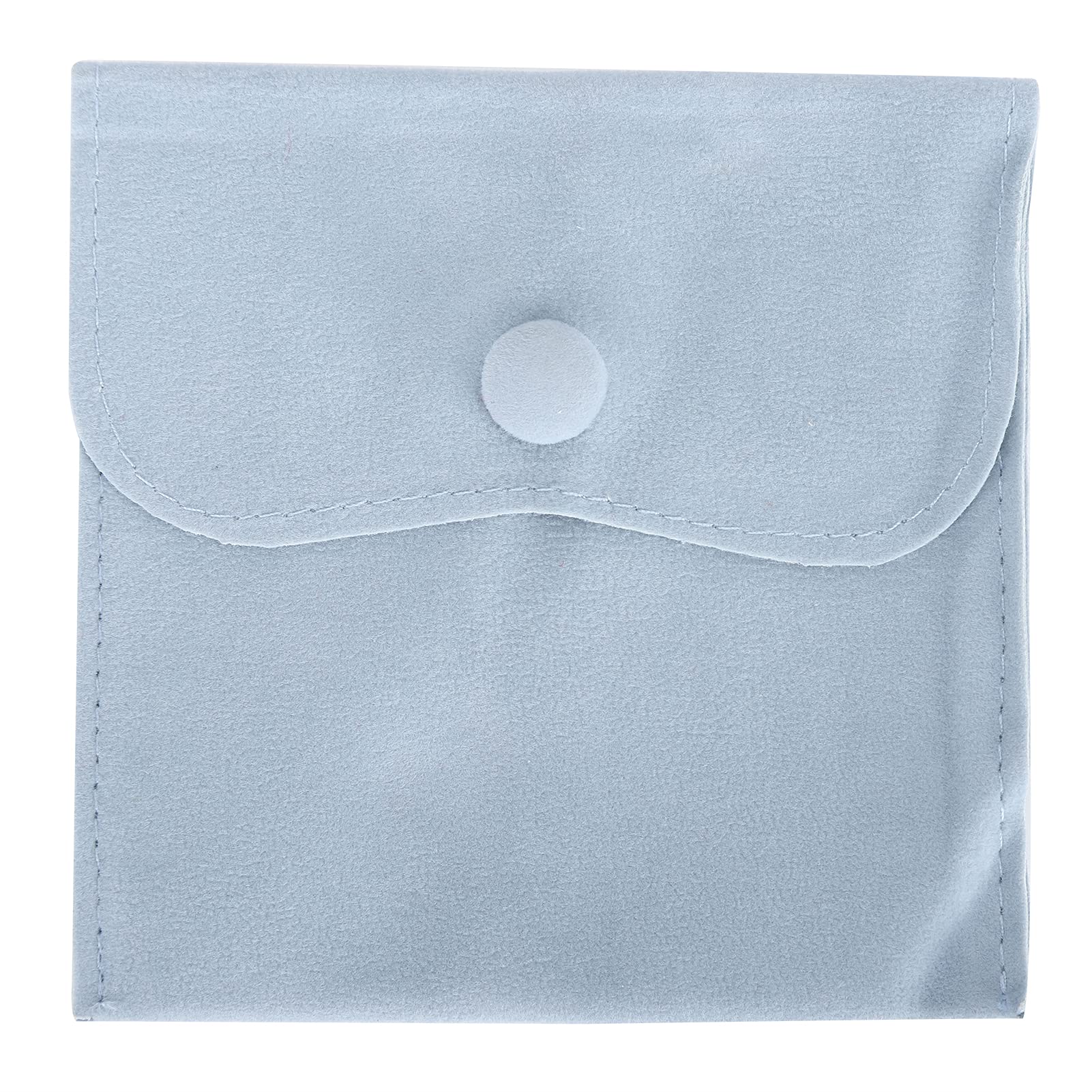 Luxury Velvet Jewelry Organizer Bag for Women - Soft Flannel Lined, Delicate & Comfortable Jewelry Storage Pouch (Light Blue) - Perfect for Travel, Home Storage & Gift Giving