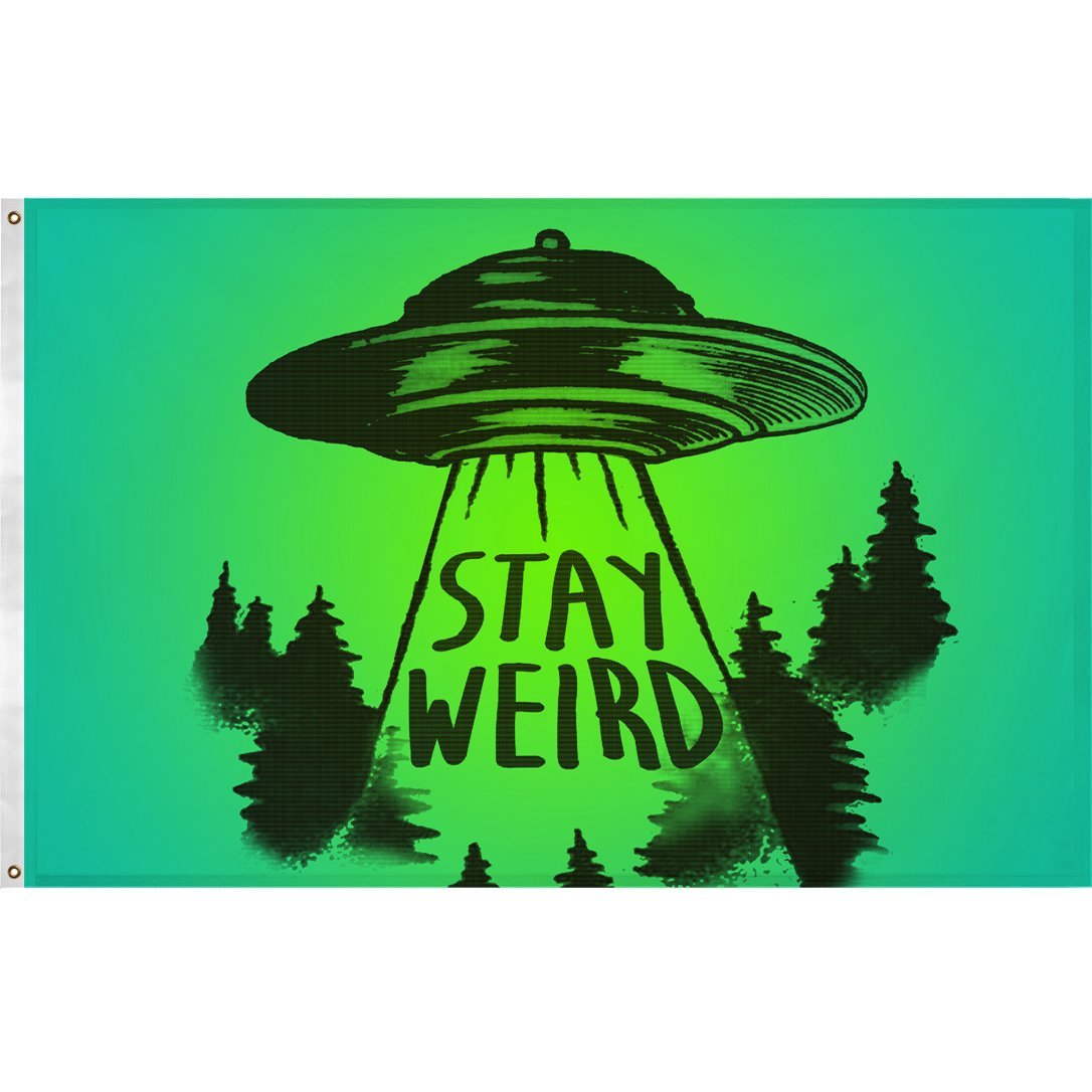 Stay Weird Flag - Unique Inspirational Wall Decor for Home, Office & Gifts | Perfect for Bedroom, Living Room & Dorm Room Aesthetic