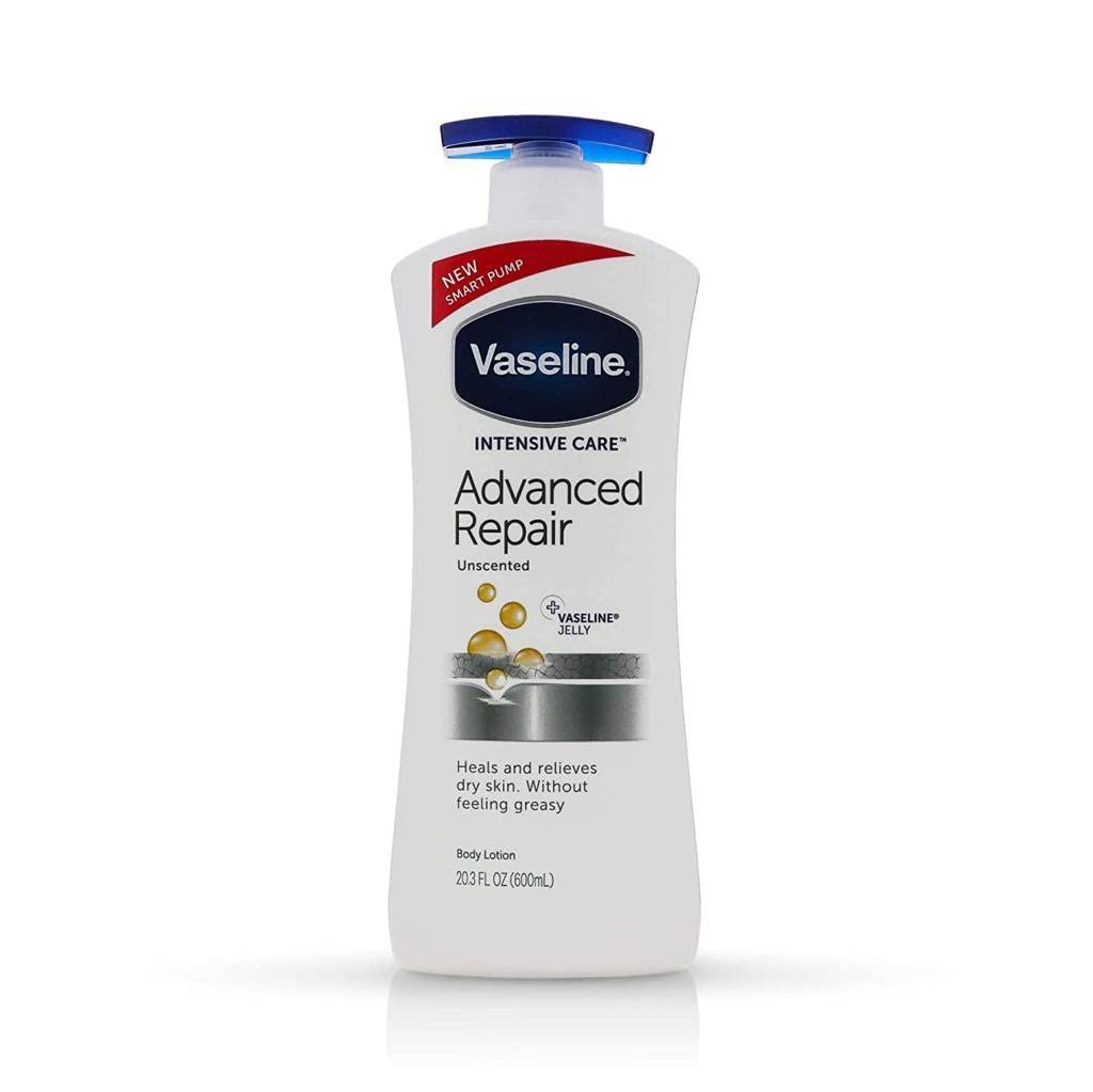 Vaseline Advanced Repair Body Lotion 600ml - Deep Moisturizing for Dry Skin - Daily Hydration for Hands, Face & Body - Ideal for Winter Care & Sensitive Skin