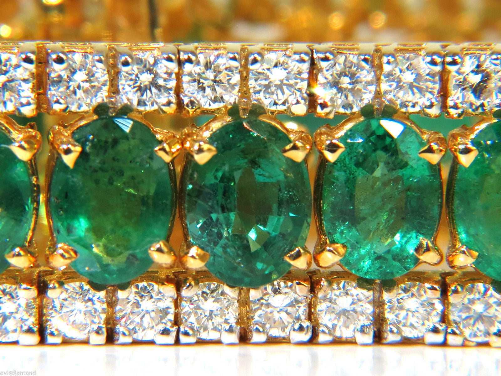32CT Natural Vivid Green Emerald Diamond Bracelet - G/VS Multirow Tennis Bracelet for Women, Perfect for Weddings, Parties & Special Occasions