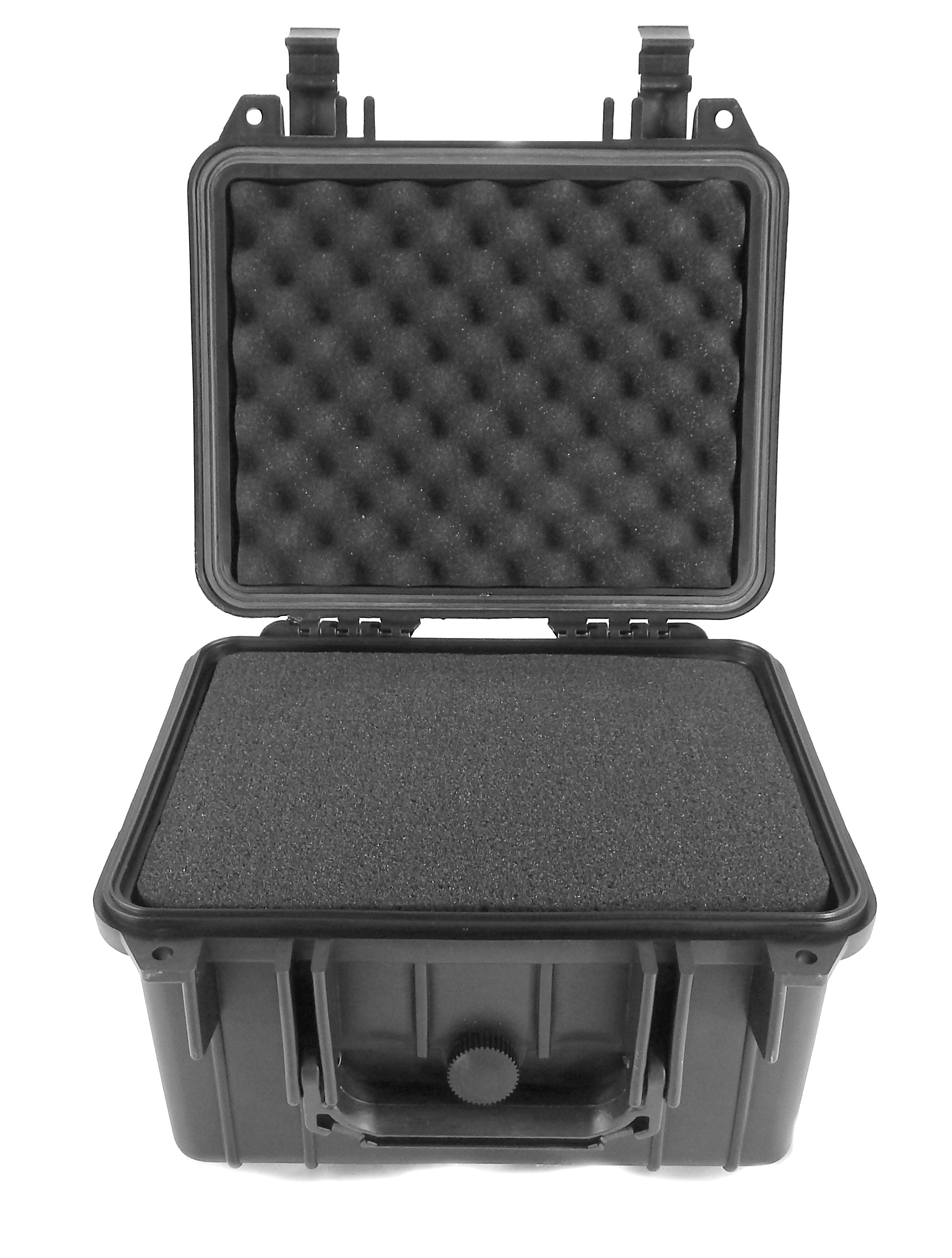 CASEMATIX 10 Waterproof Hard Travel Case with Padlock Rings & Customizable Foam - Fits Accessories up to 8.5 x 6 x 3.25 Inches - Perfect for Camera Gear, Tools, Electronics & Travel Essentials