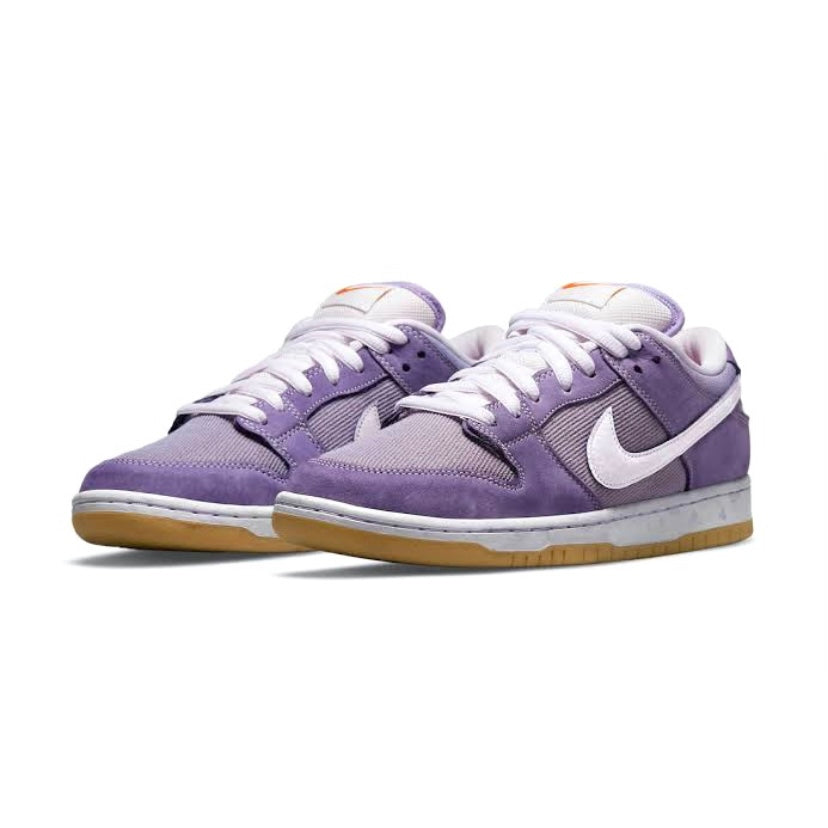 Nike SB Dunk Low Pro ISO Lilac Corduroy Skate Shoes - Comfortable & Stylish Sneakers for Men and Women - Perfect for Skateboarding, Casual Wear & Street Fashion