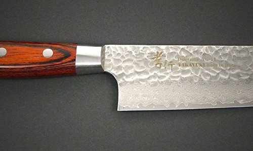 Premium Sakai Takayuki 33-Layer Hammered Damascus VG-10 Japanese Nakiri Knife 160mm - Professional Vegetable Chopper for Home Chefs & Sushi Preparation