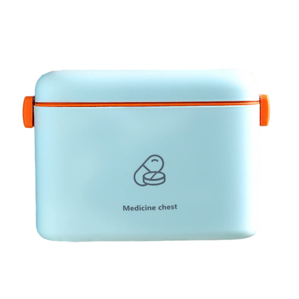 **PATKAW 7-Compartment Medicine Organizer Box - Airtight & Portable Pill Storage Container for Daily Health Care, Travel, and Nursing Use**