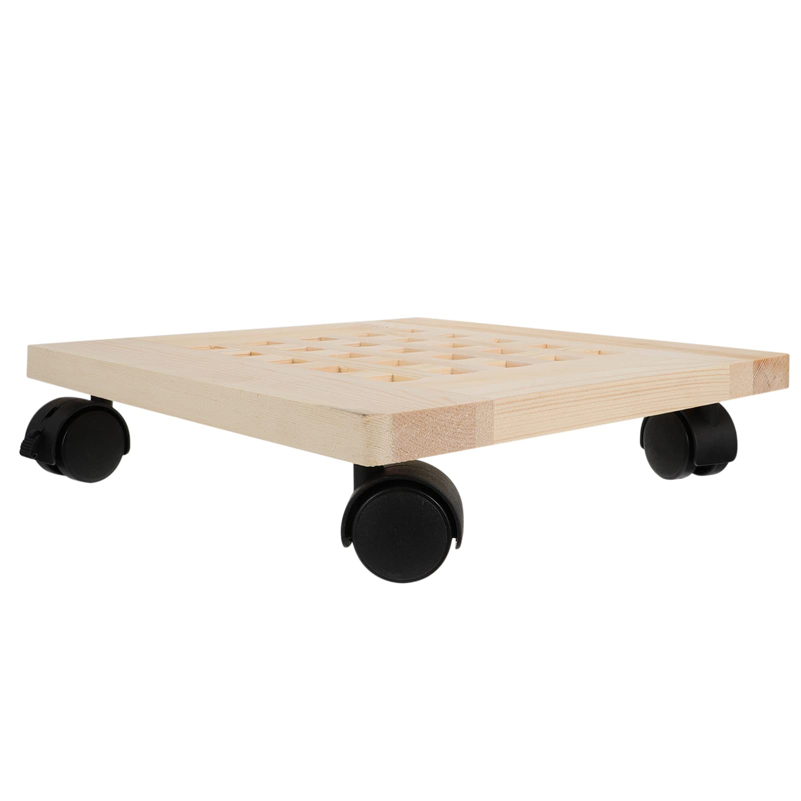 **Cabilock Heavy Duty Rolling Plant Stand with Wheels - Wooden Flower Pot Tray & Mobile Plant Trolley for Indoor/Outdoor Use - Perfect for Moving Large Potted Plants, Herbs, or Decor**