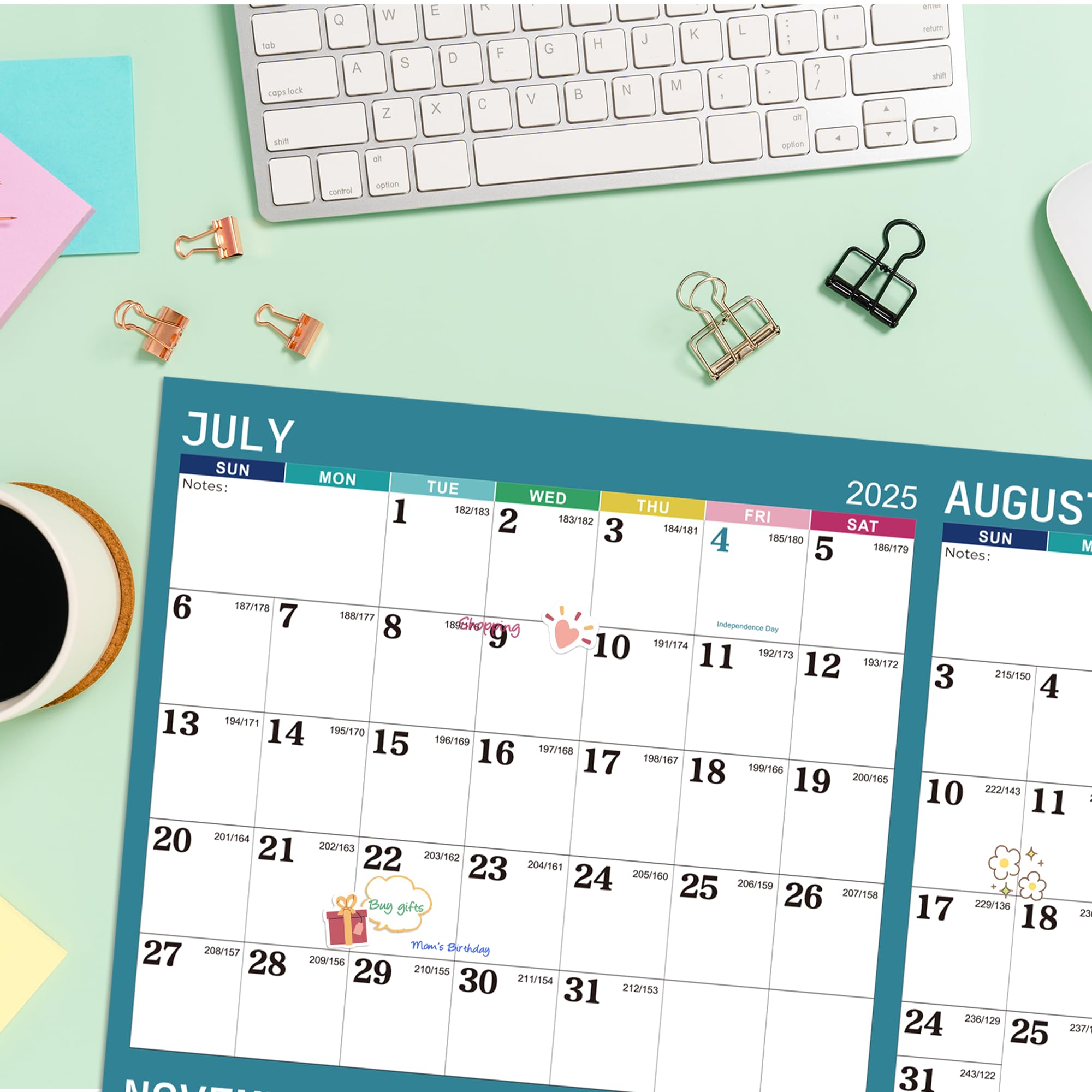 2025-2026 Dry Erase Wall Calendar - Large 48