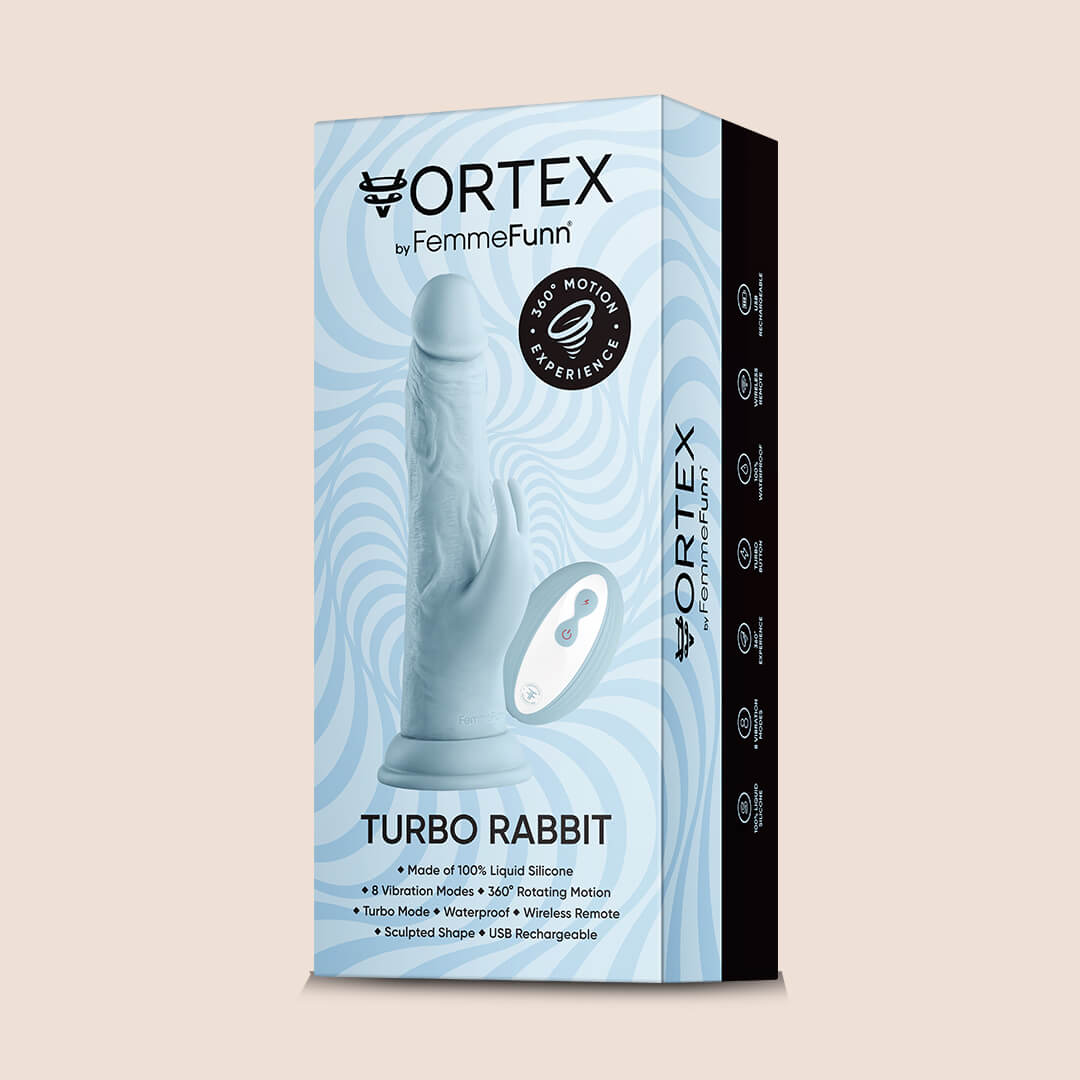 Femme Funn Wireless Turbo Rabbit Vibrator - Dual Stimulation Shaft & 360° Rotation for G-Spot & Clitoral Pleasure | Perfect for Solo Play & Couples Intimacy