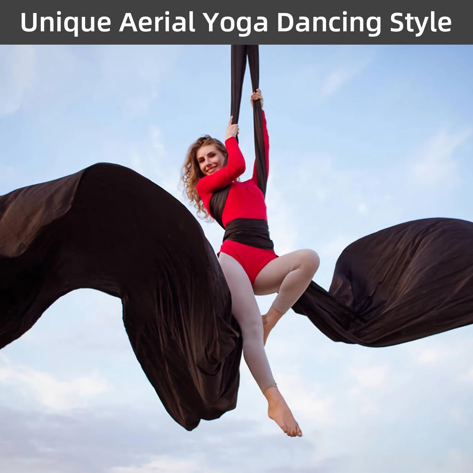 PRIOR FITNESS Aerial Yoga Silks Kit - 9/15/20 Yards Colorful 40D Nylon Fabric Hammock Set with Hardware & Instructional Guide for Beginners to Advanced - Perfect for Home Gym, Studio Training, and Circus Performance