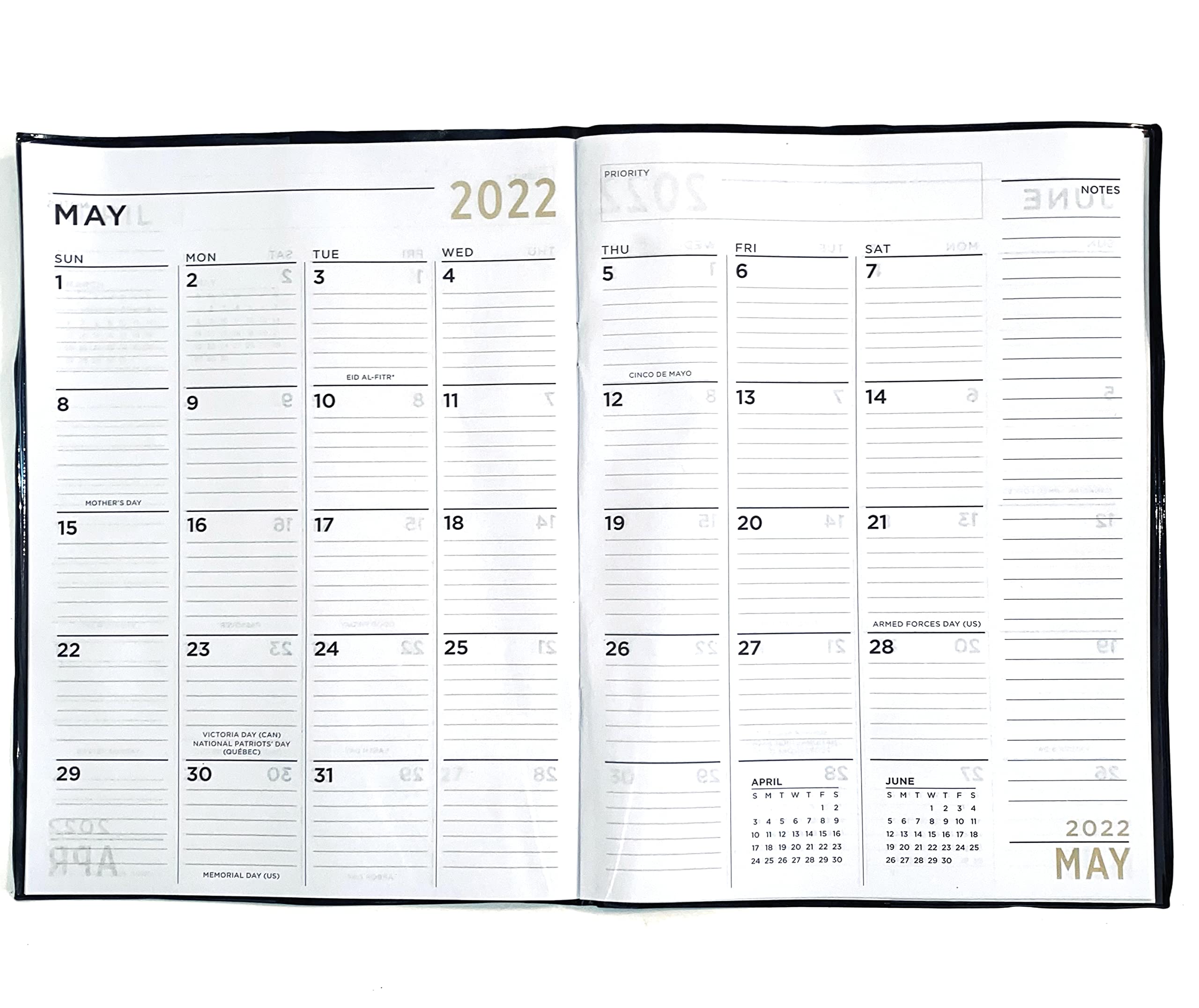 2022 Monthly Planner - 7.25'' x 10.5'' 12-Month Calendar Organizer (Jan-Dec) | Goal Setting & Productivity Planner | Perfect for Work, School & Personal Scheduling (Red)