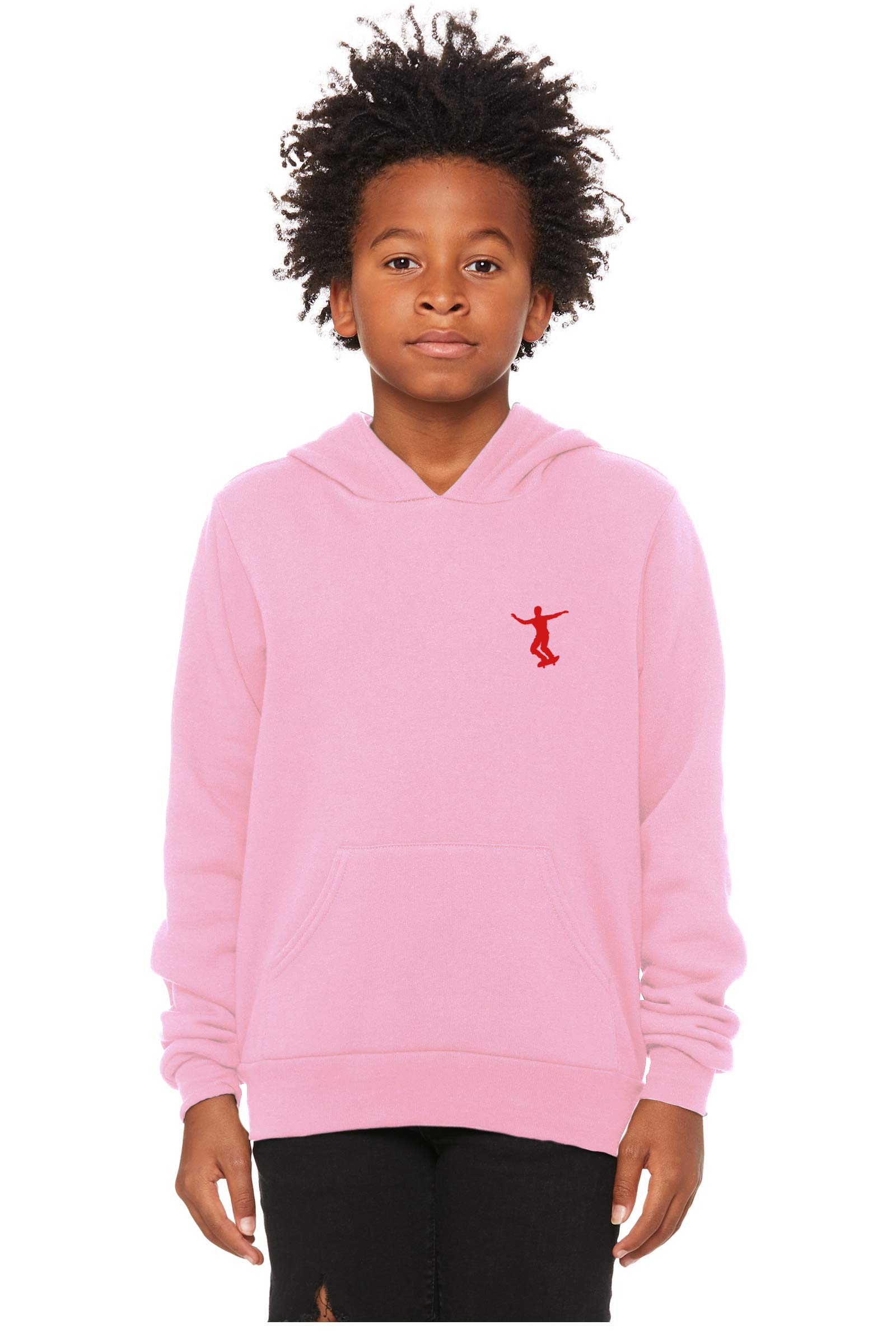 Daxton Youth Unisex Skateboarder Design Hoodie - Mid-weight Fleece Sweatshirt for Boys & Girls - Perfect for Skateboarding, Streetwear, and Casual Outfits