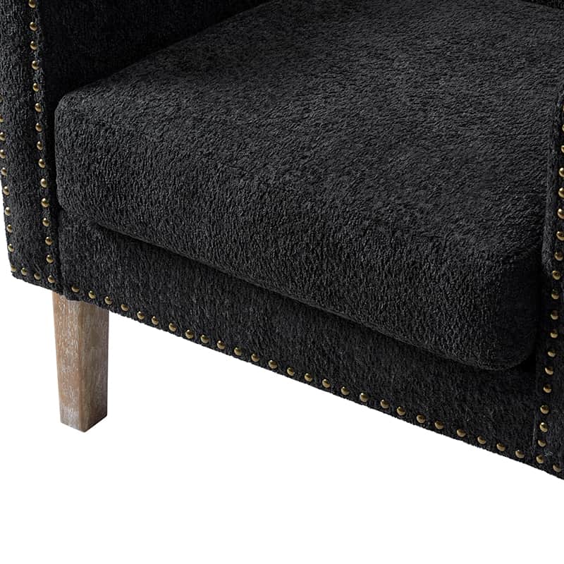 Solid Wood Frame Armchair - Modern & Durable Wooden Chair for Living Room, Dining Room, Office - Comfortable & Stylish Home Furniture